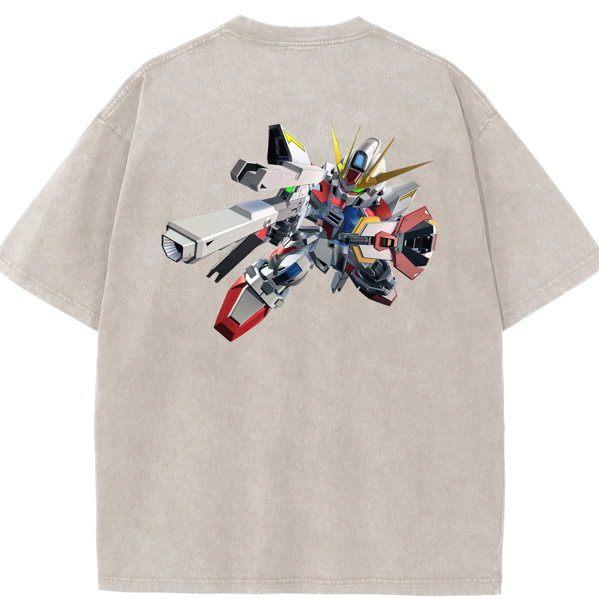 （画像用） 機動戦士ガンダム Mobile Suit Gundam 綿100% ヴィンテージ風 半袖Tシャツ（背面プリント）