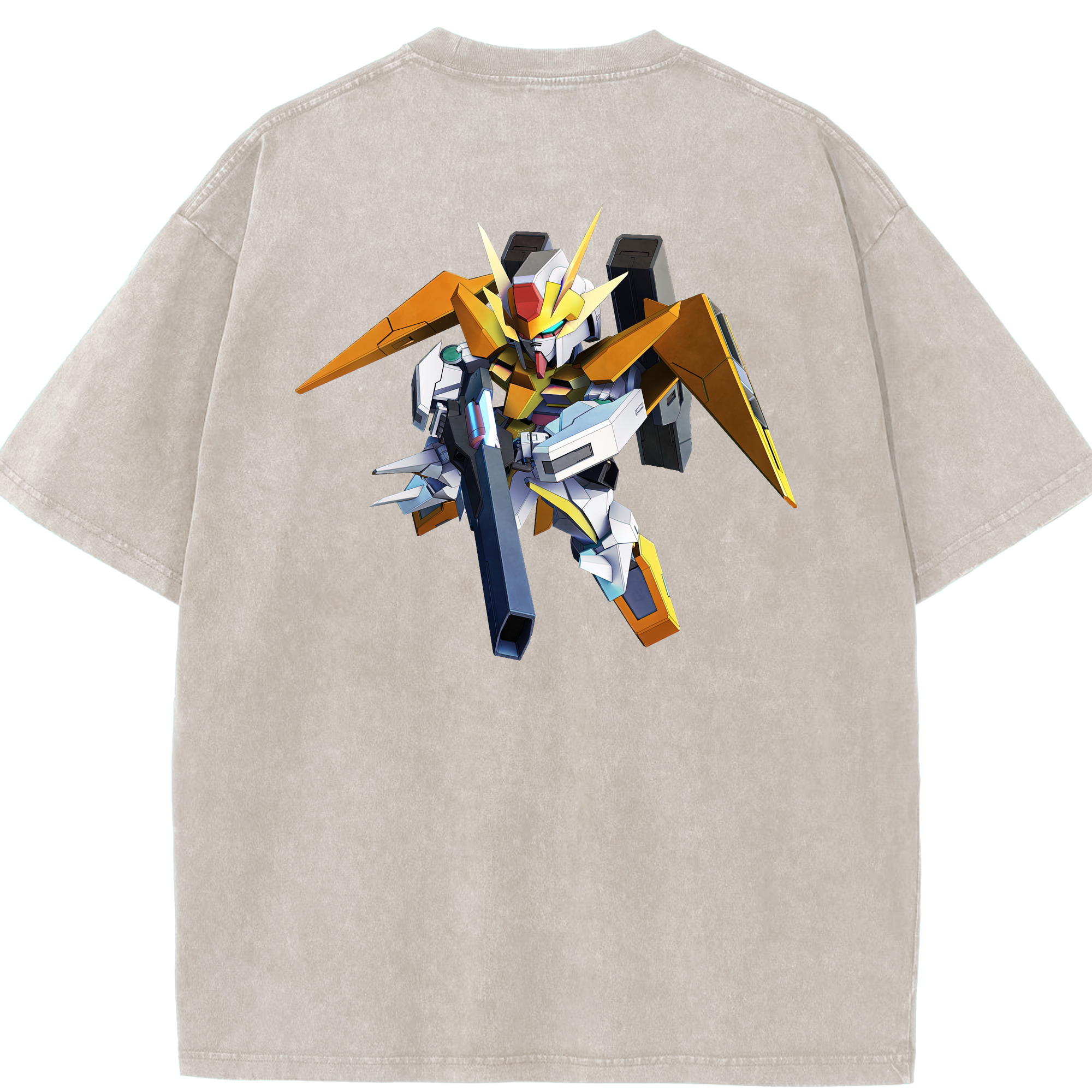 （画像用） 機動戦士ガンダム Mobile Suit Gundam 綿100% ヴィンテージ風 半袖Tシャツ（背面プリント）