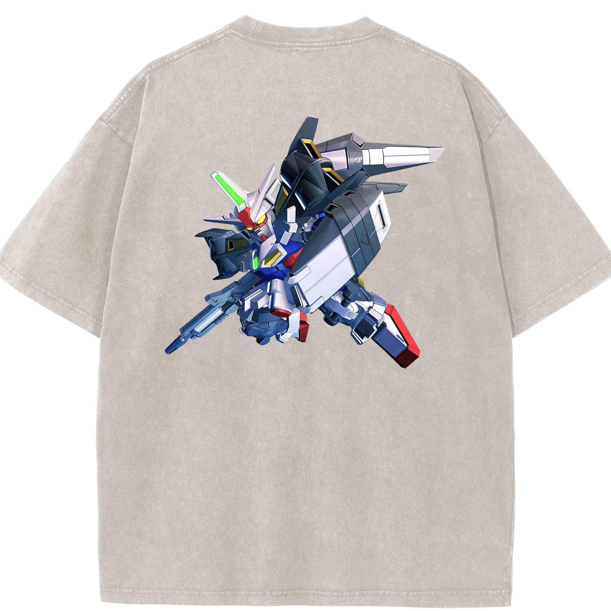 （画像用） 機動戦士ガンダム Mobile Suit Gundam 綿100% ヴィンテージ風 半袖Tシャツ（背面プリント）