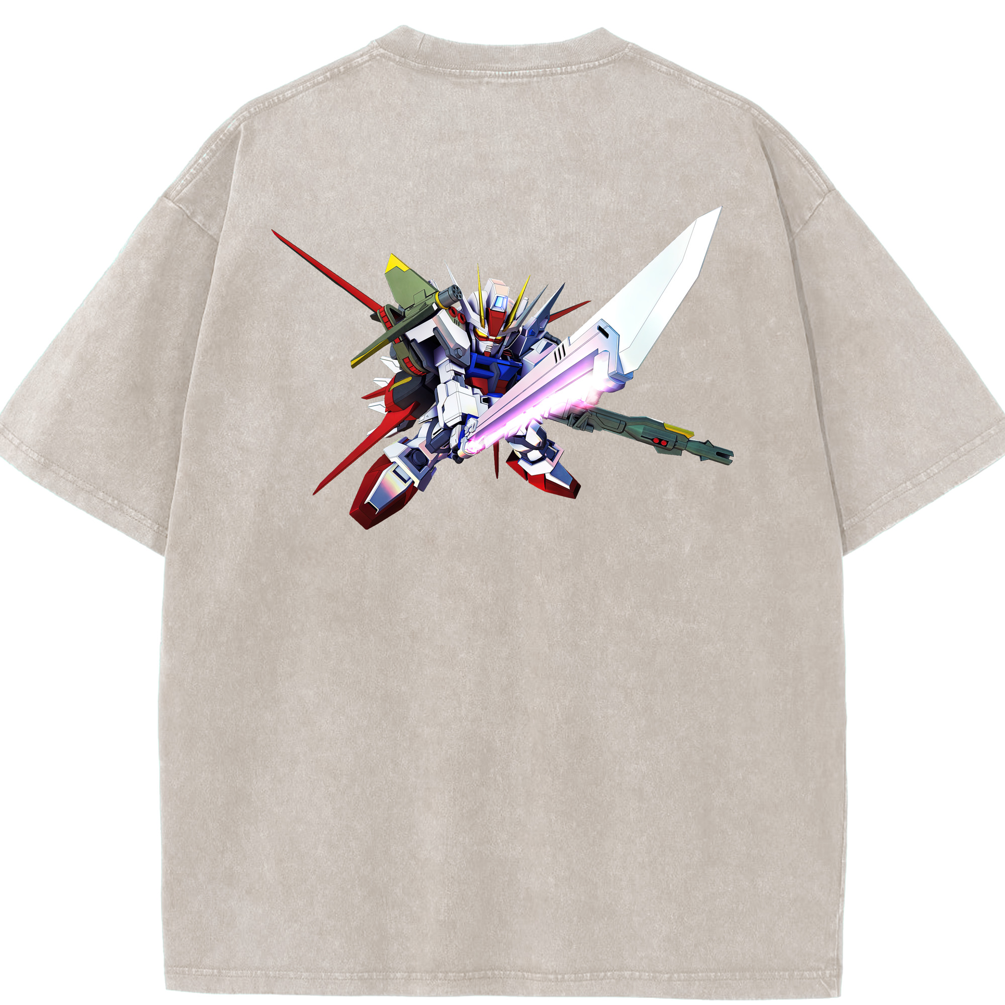 （画像用） 機動戦士ガンダム Mobile Suit Gundam 綿100% ヴィンテージ風 半袖Tシャツ（背面プリント）