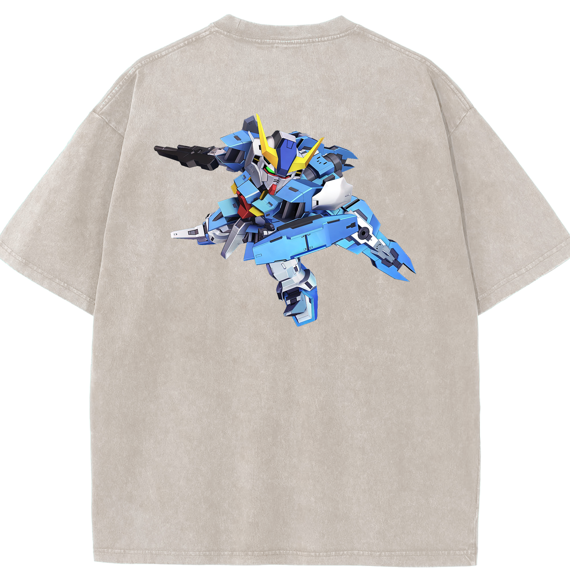 （画像用） 機動戦士ガンダム Mobile Suit Gundam 綿100% ヴィンテージ風 半袖Tシャツ（背面プリント）