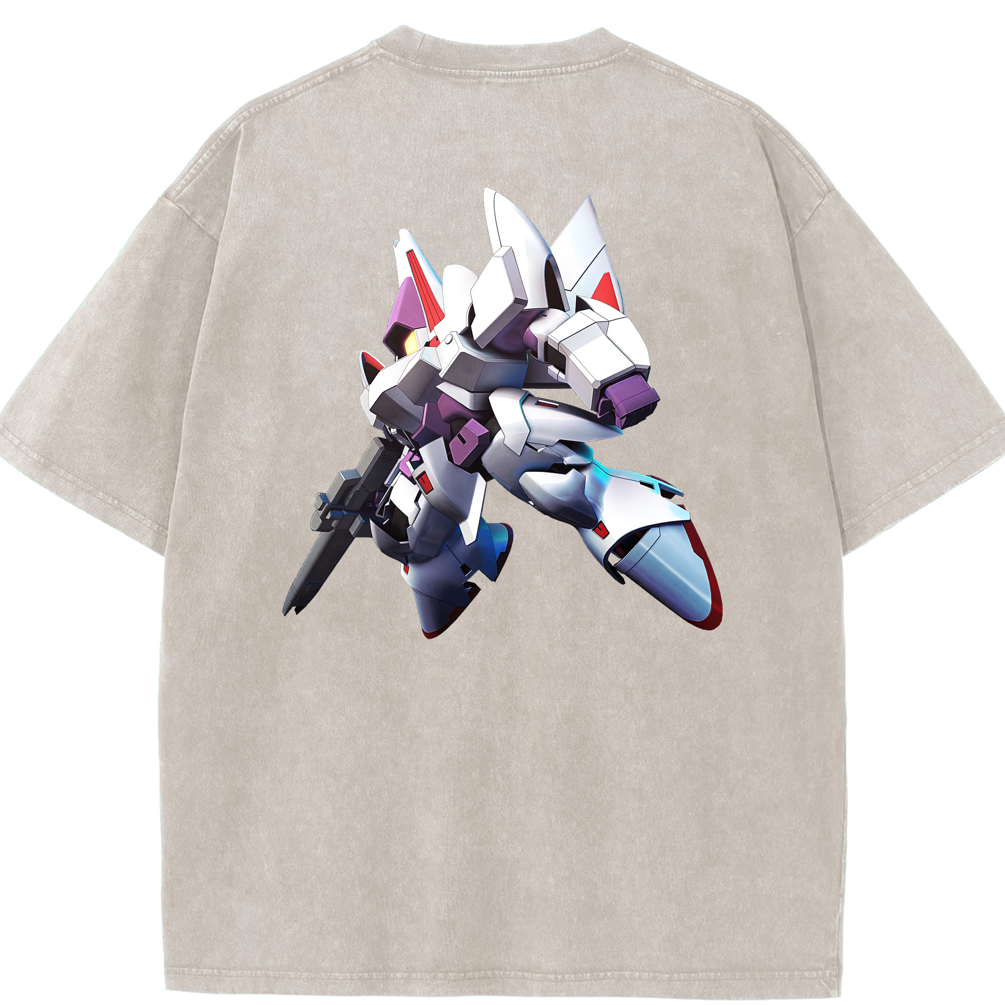 （画像用） 機動戦士ガンダム Mobile Suit Gundam 綿100% ヴィンテージ風 半袖Tシャツ（背面プリント）