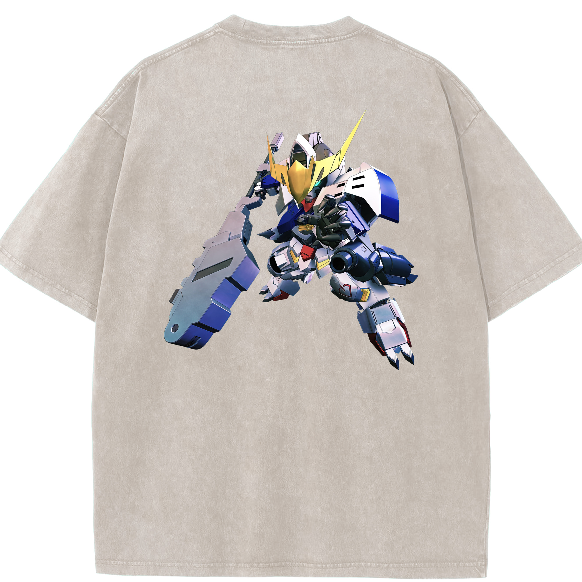 （画像用） 機動戦士ガンダム Mobile Suit Gundam 綿100% ヴィンテージ風 半袖Tシャツ（背面プリント）