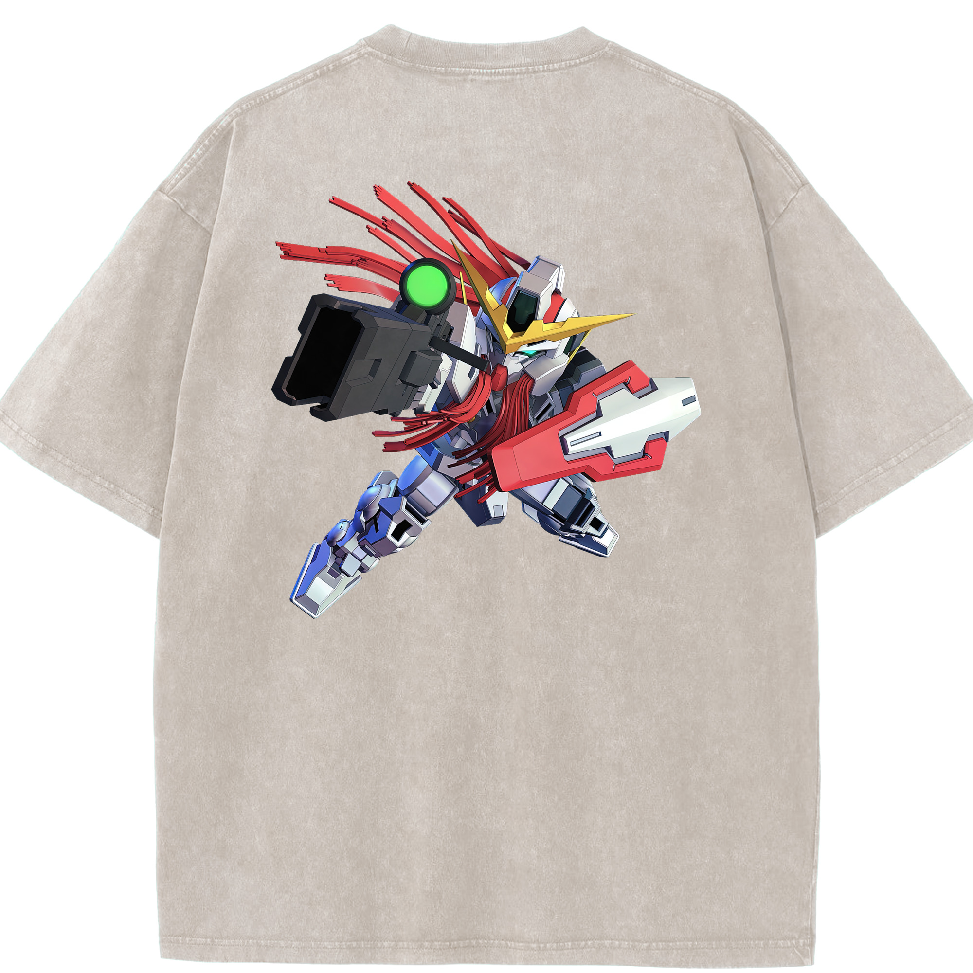 （画像用） 機動戦士ガンダム Mobile Suit Gundam 綿100% ヴィンテージ風 半袖Tシャツ（背面プリント）