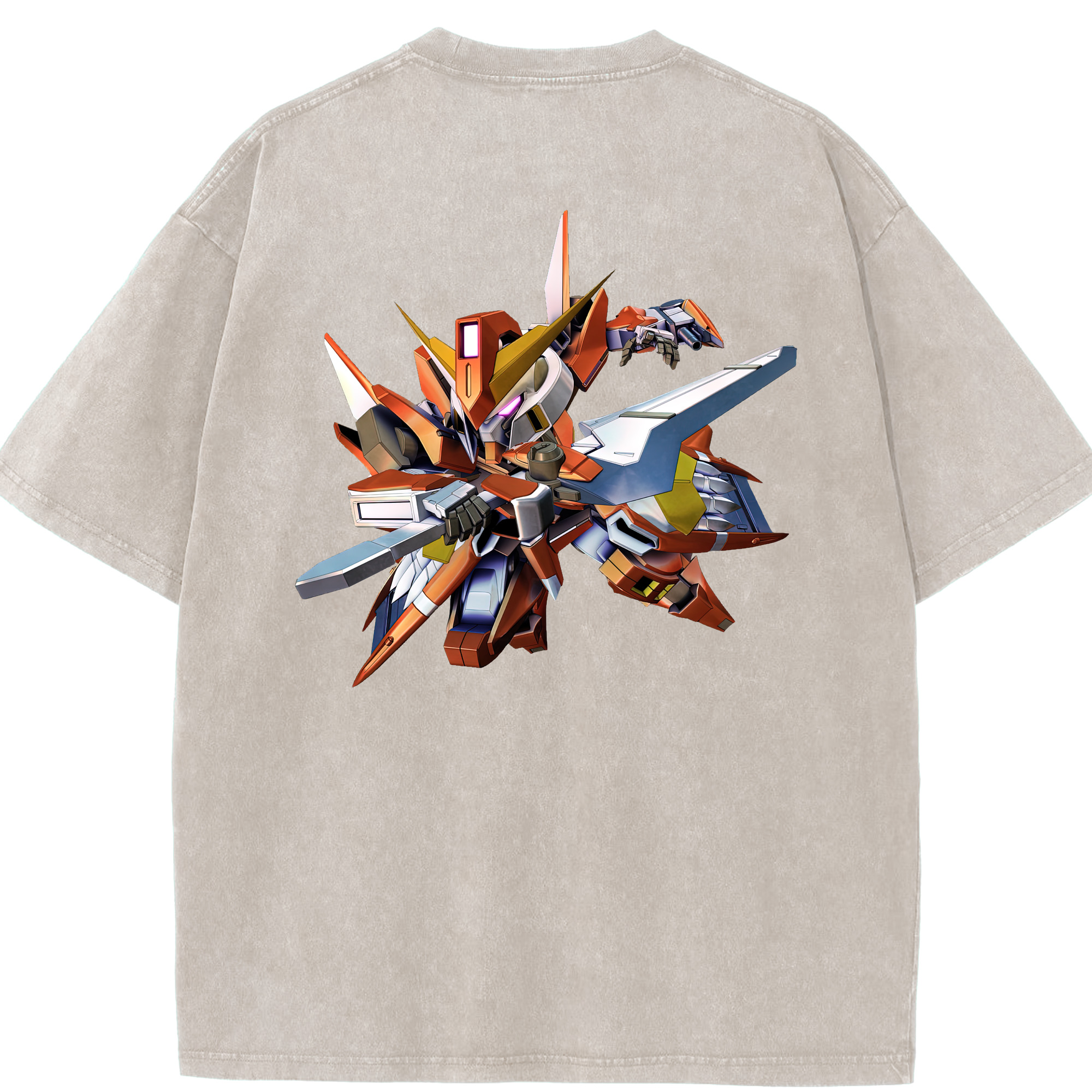 （画像用） 機動戦士ガンダム Mobile Suit Gundam 綿100% ヴィンテージ風 半袖Tシャツ（背面プリント）