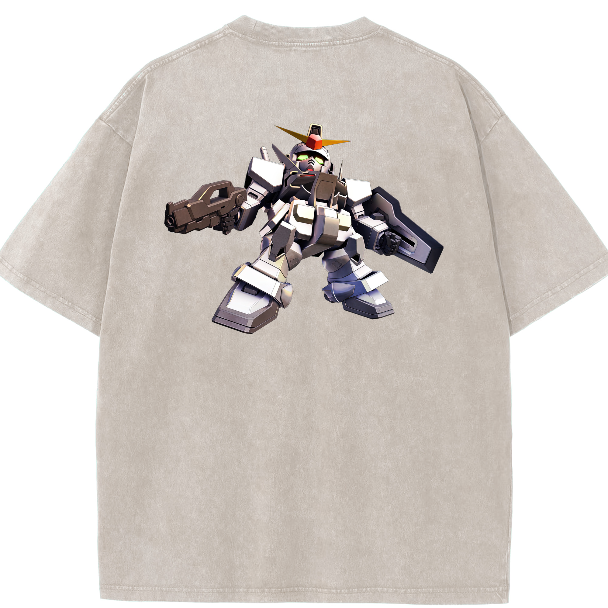 （画像用） 機動戦士ガンダム Mobile Suit Gundam 綿100% ヴィンテージ風 半袖Tシャツ（背面プリント）