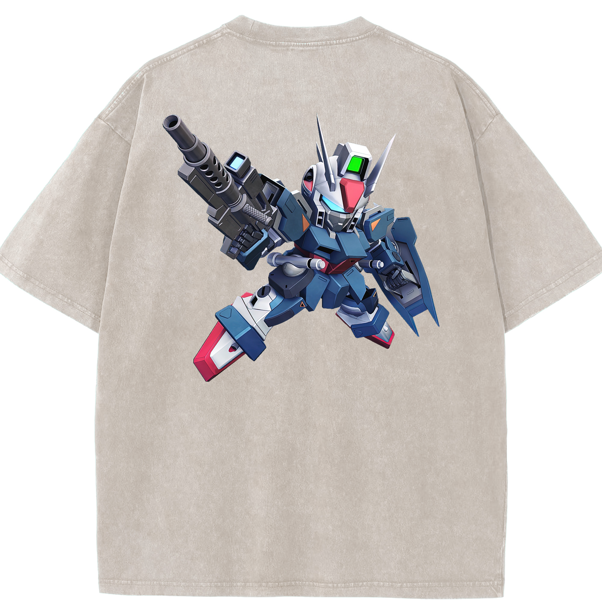 （画像用） 機動戦士ガンダム Mobile Suit Gundam 綿100% ヴィンテージ風 半袖Tシャツ（背面プリント）