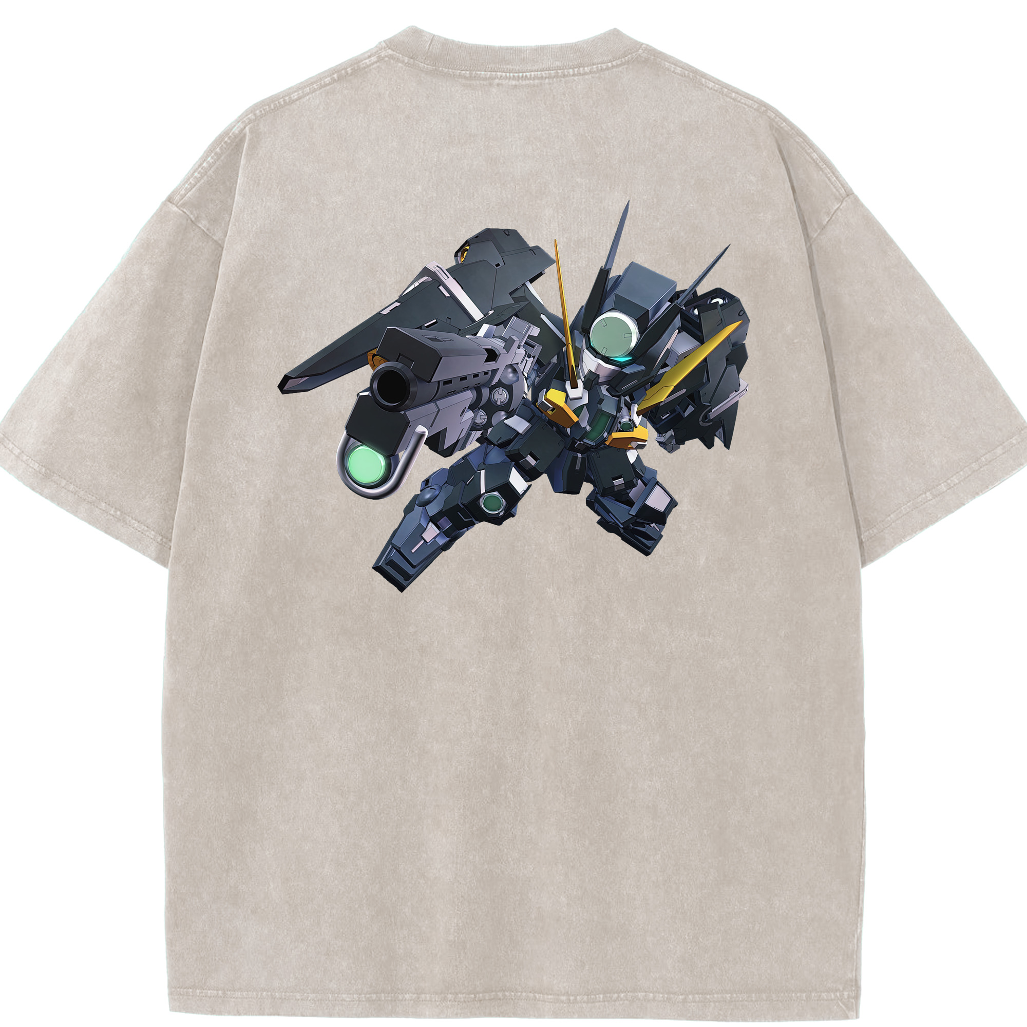 （画像用） 機動戦士ガンダム Mobile Suit Gundam 綿100% ヴィンテージ風 半袖Tシャツ（背面プリント）