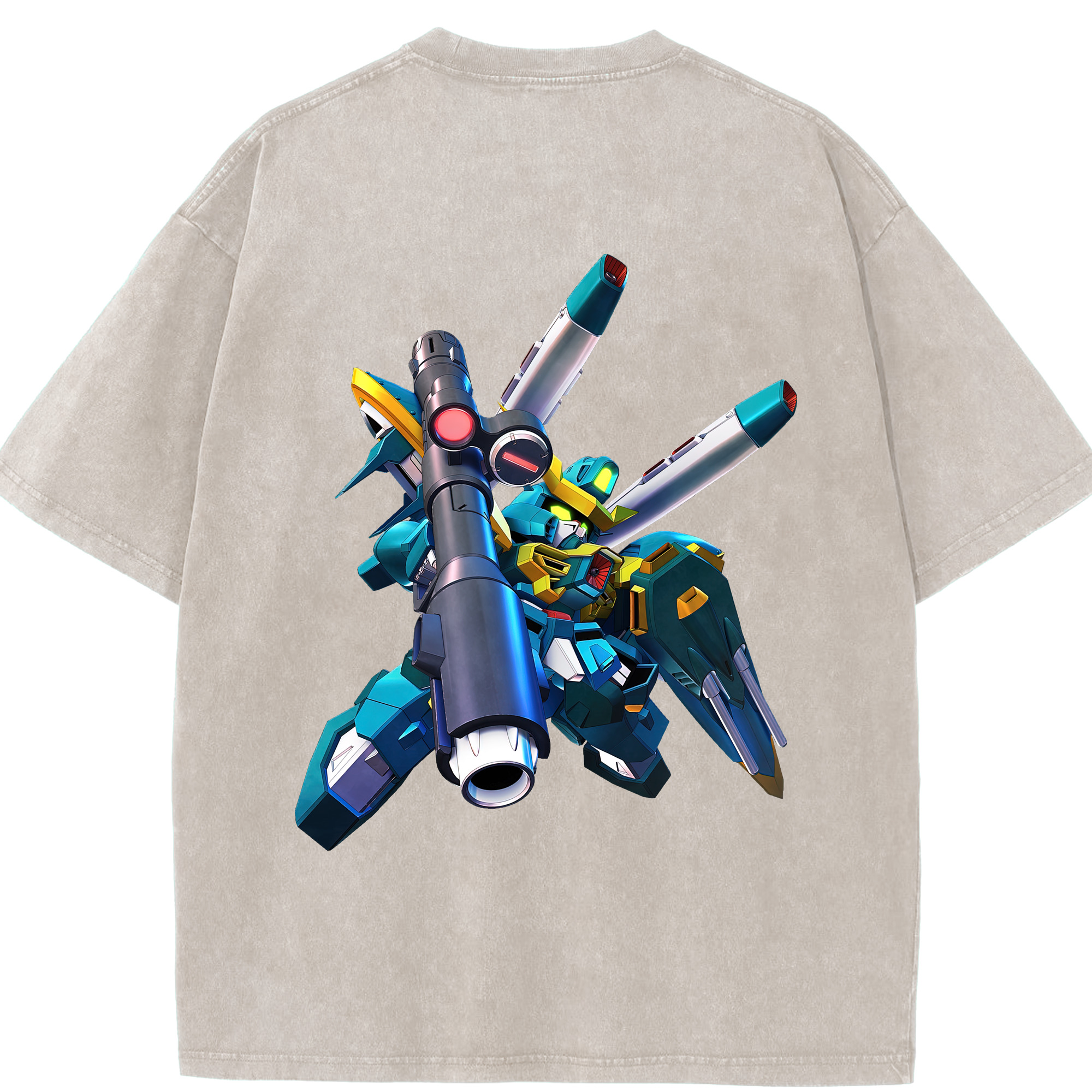 （画像用） 機動戦士ガンダム Mobile Suit Gundam 綿100% ヴィンテージ風 半袖Tシャツ（背面プリント）