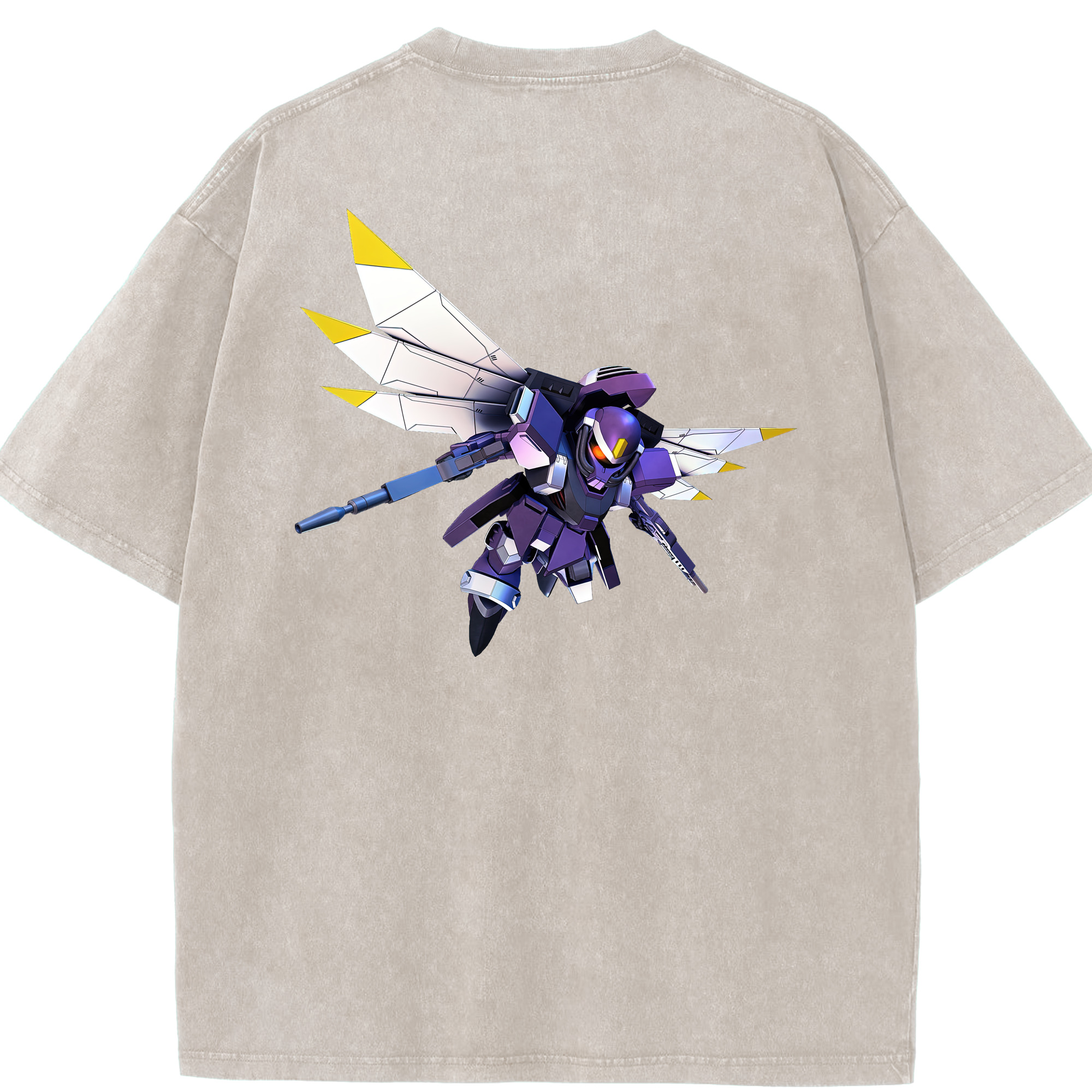 （画像用） 機動戦士ガンダム Mobile Suit Gundam 綿100% ヴィンテージ風 半袖Tシャツ（背面プリント）