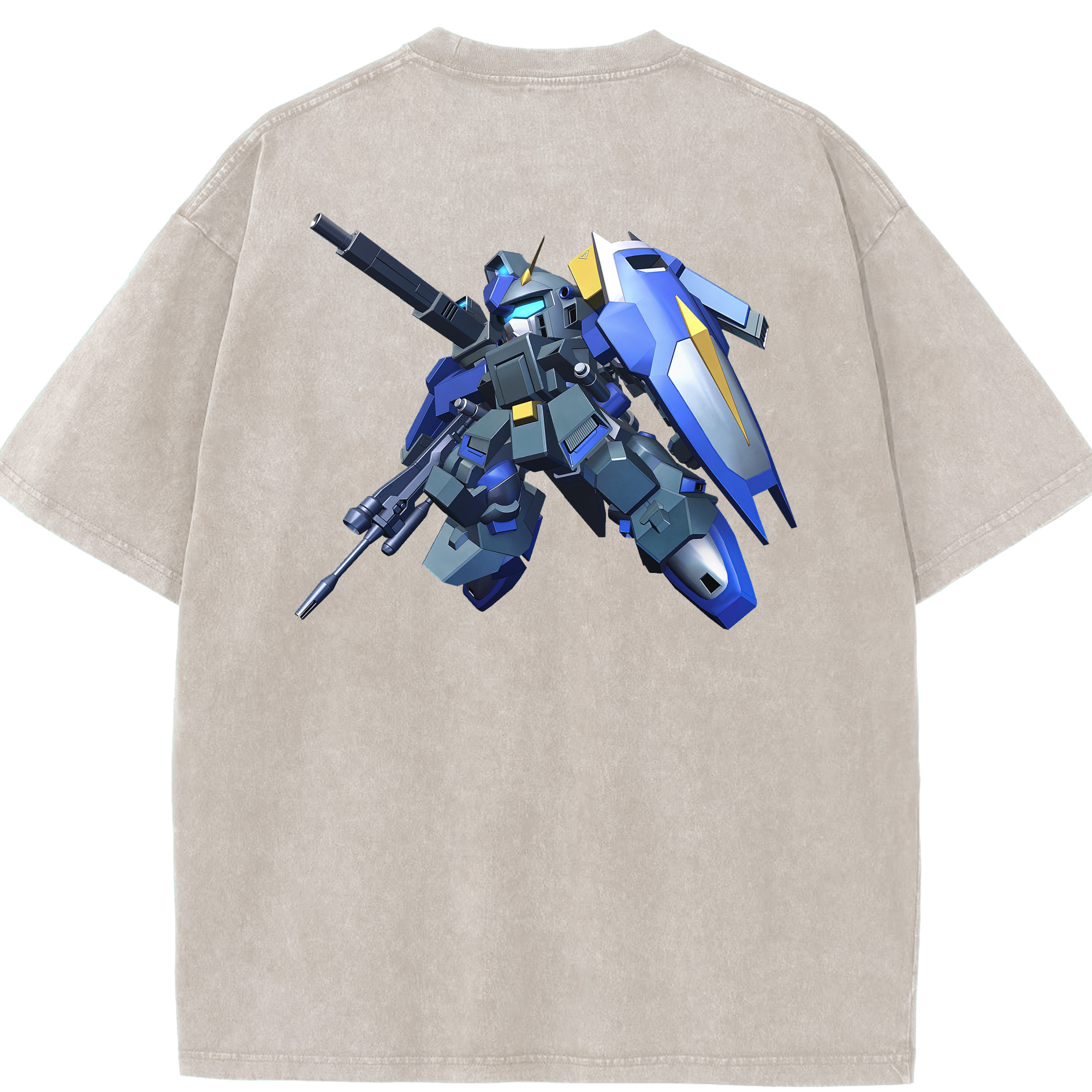 （画像用） 機動戦士ガンダム Mobile Suit Gundam 綿100% ヴィンテージ風 半袖Tシャツ（背面プリント）