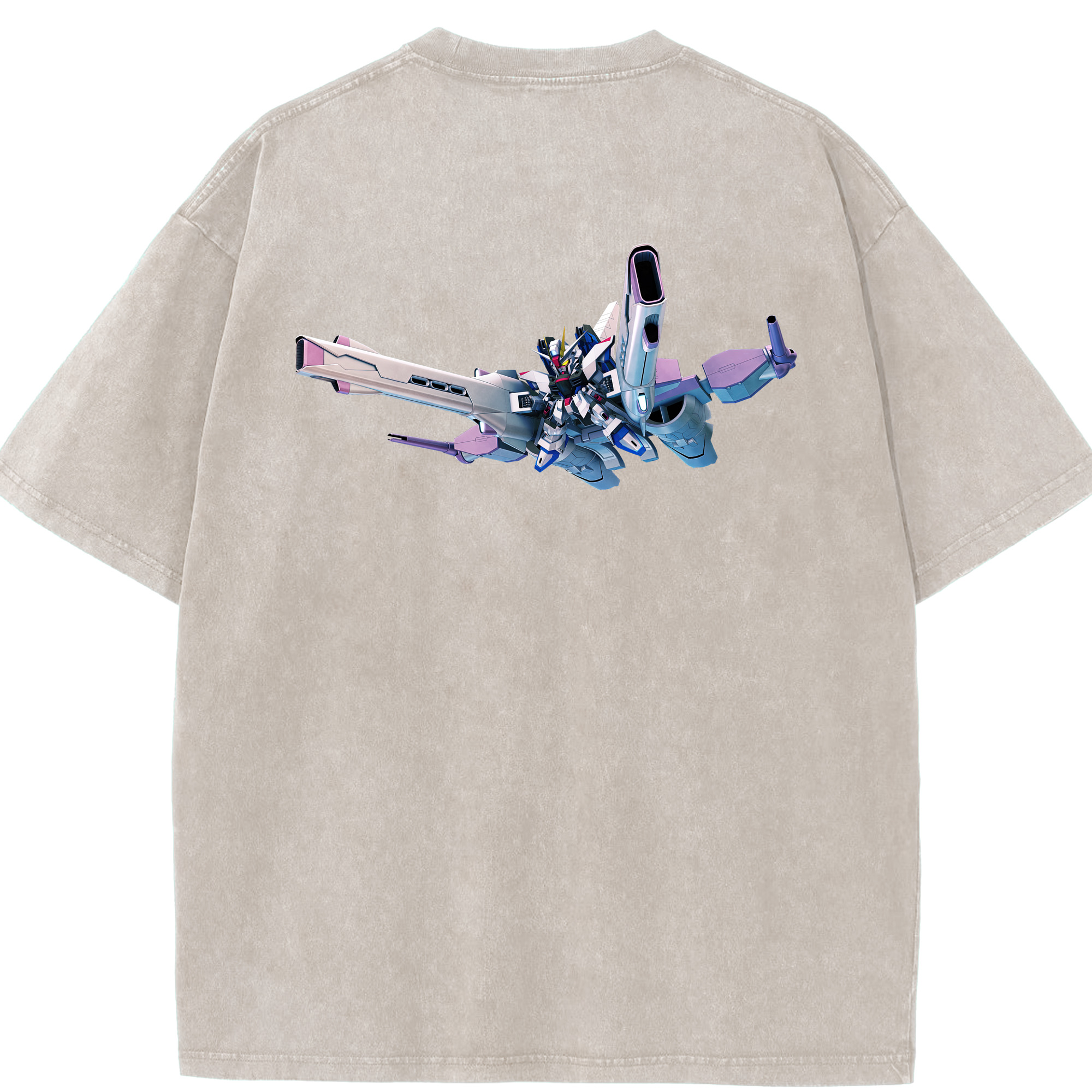（画像用） 機動戦士ガンダム Mobile Suit Gundam 綿100% ヴィンテージ風 半袖Tシャツ（背面プリント）