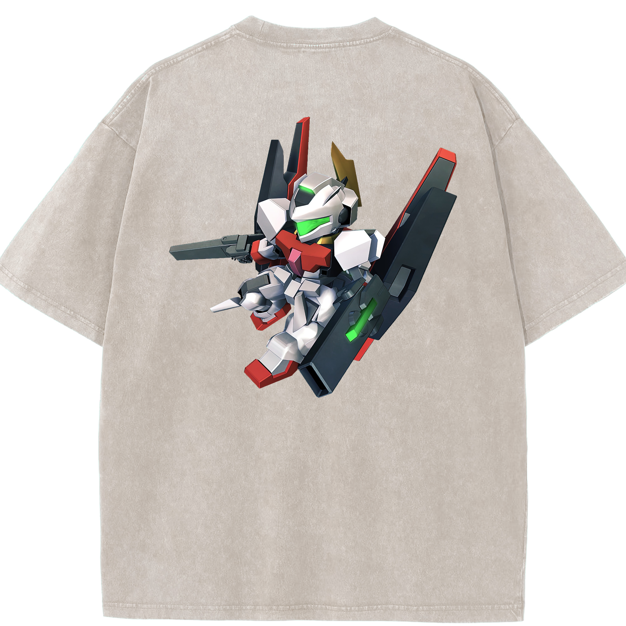 （画像用） 機動戦士ガンダム Mobile Suit Gundam 綿100% ヴィンテージ風 半袖Tシャツ（背面プリント）