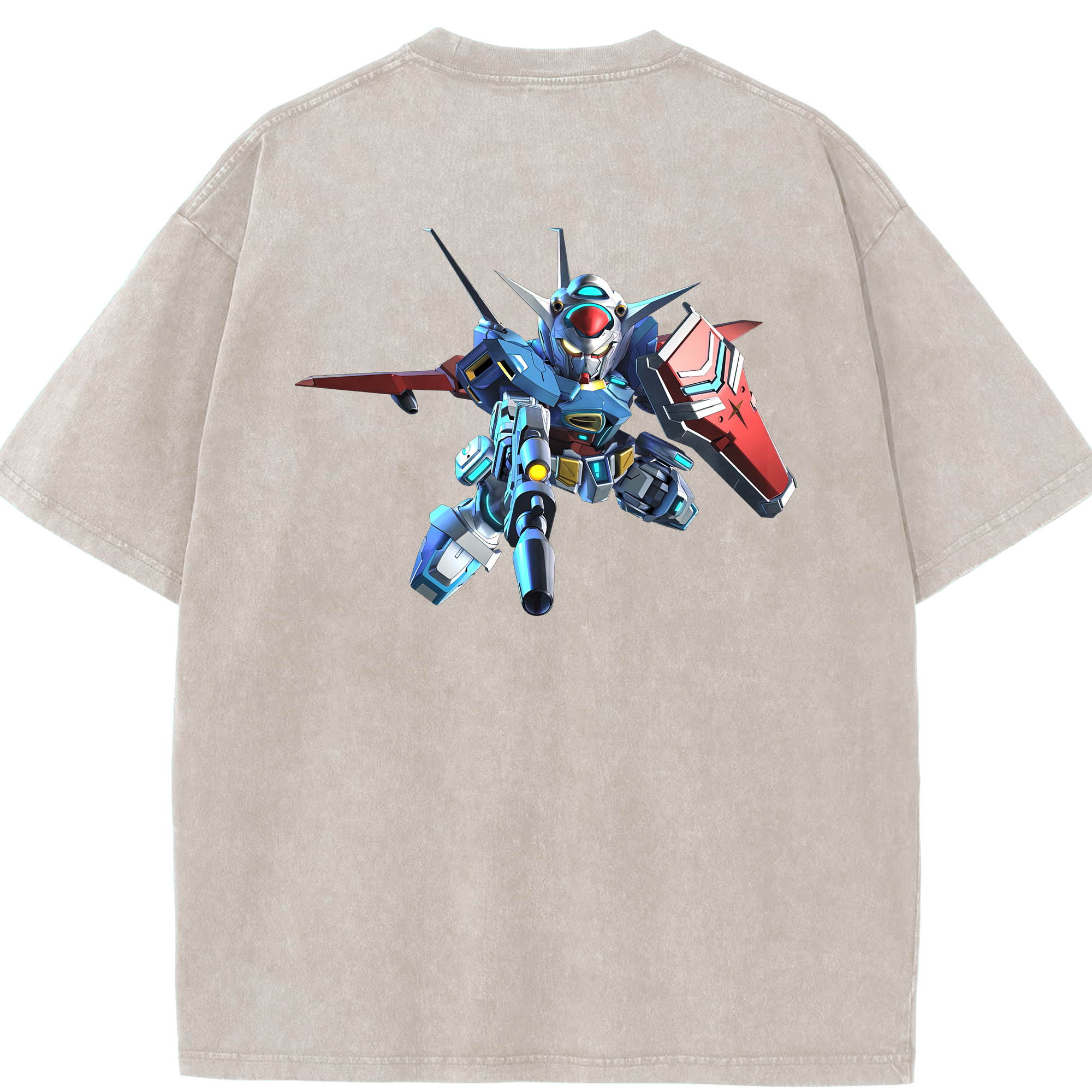 （画像用） 機動戦士ガンダム Mobile Suit Gundam 綿100% ヴィンテージ風 半袖Tシャツ（背面プリント）