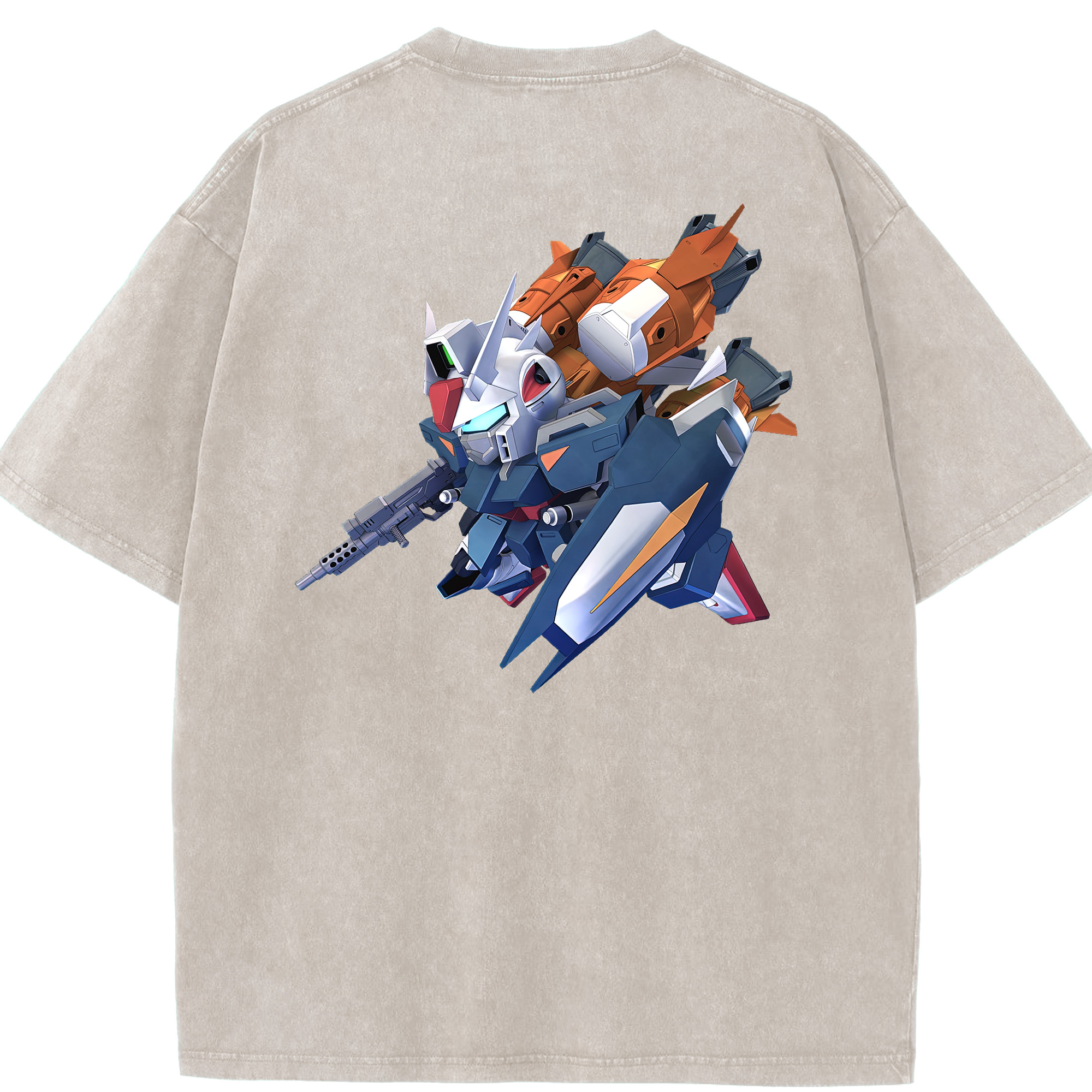 （画像用） 機動戦士ガンダム Mobile Suit Gundam 綿100% ヴィンテージ風 半袖Tシャツ（背面プリント）