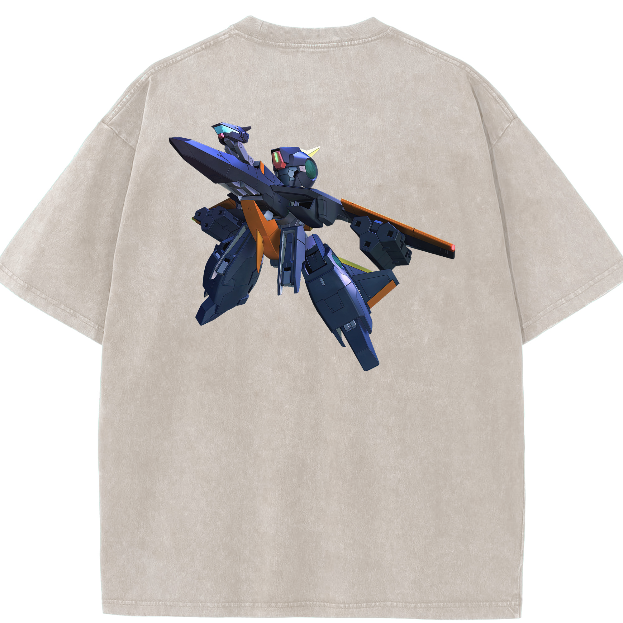 （画像用） 機動戦士ガンダム Mobile Suit Gundam 綿100% ヴィンテージ風 半袖Tシャツ（背面プリント）