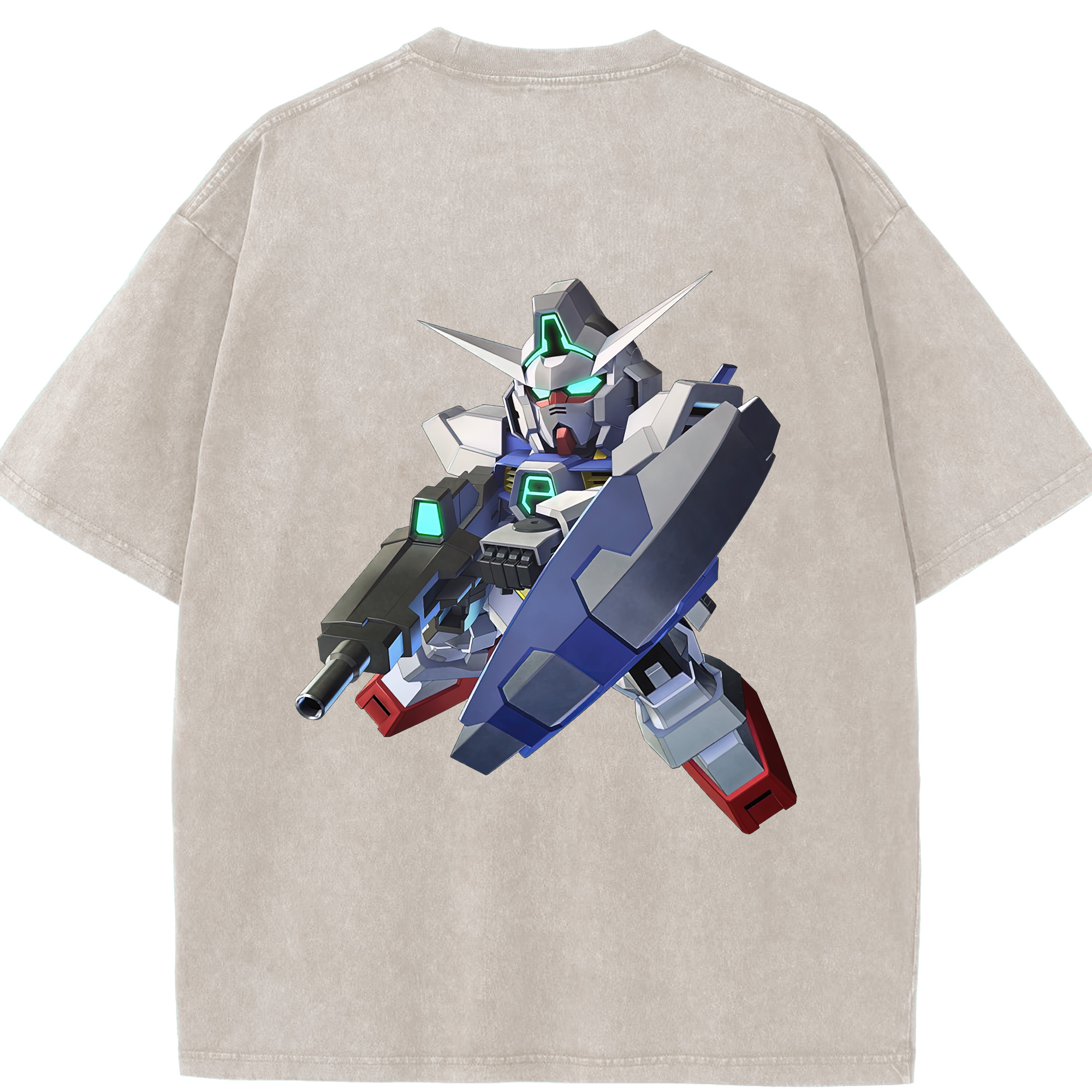 （画像用） 機動戦士ガンダム Mobile Suit Gundam 綿100% ヴィンテージ風 半袖Tシャツ（背面プリント）