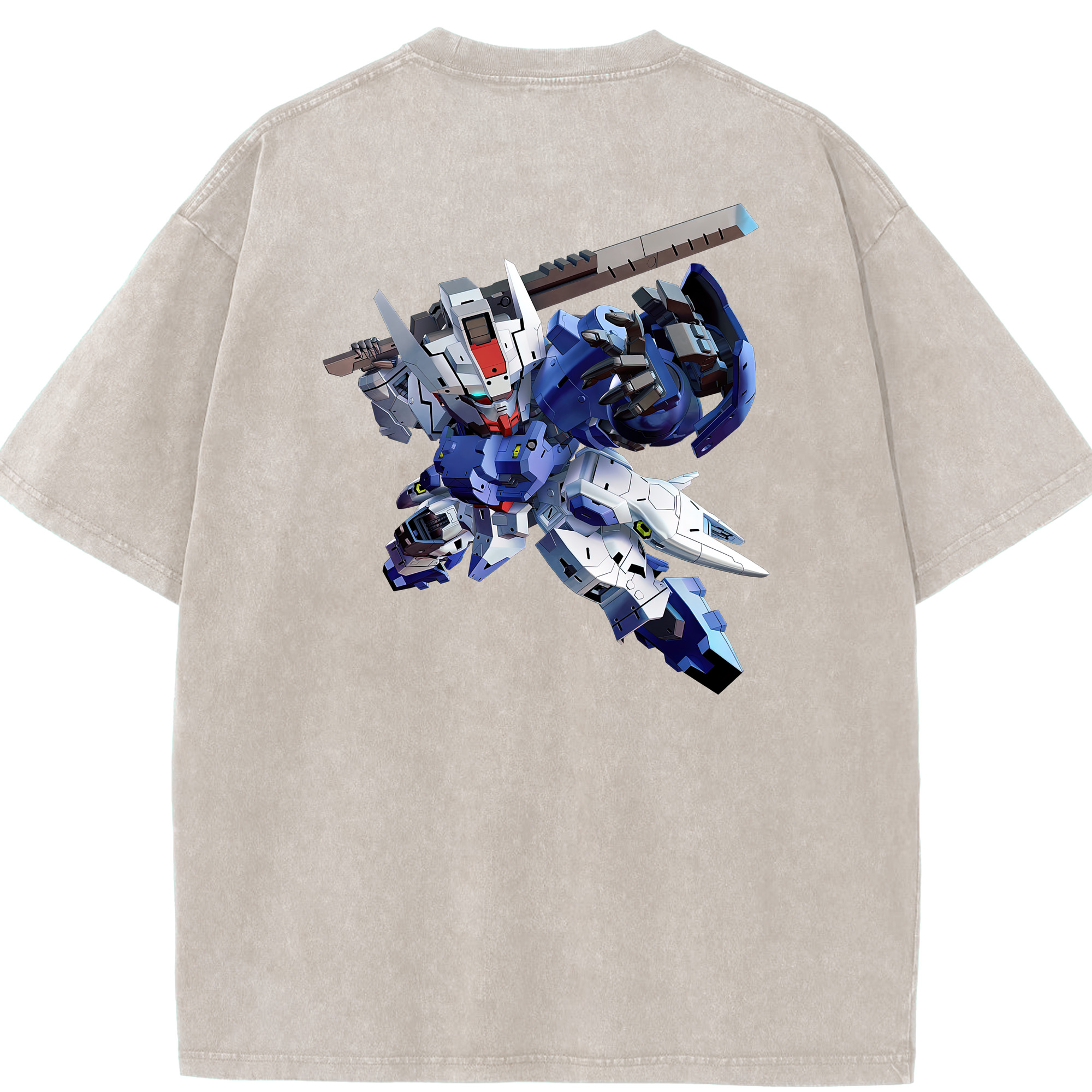 （画像用） 機動戦士ガンダム Mobile Suit Gundam 綿100% ヴィンテージ風 半袖Tシャツ（背面プリント）