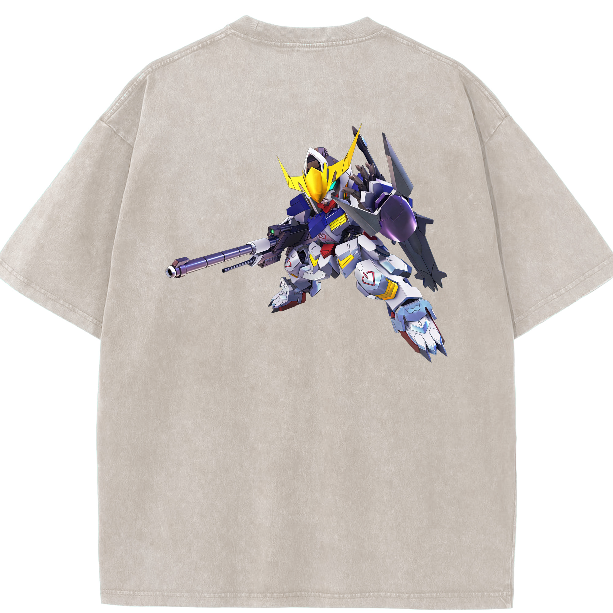 （画像用） 機動戦士ガンダム Mobile Suit Gundam 綿100% ヴィンテージ風 半袖Tシャツ（背面プリント）