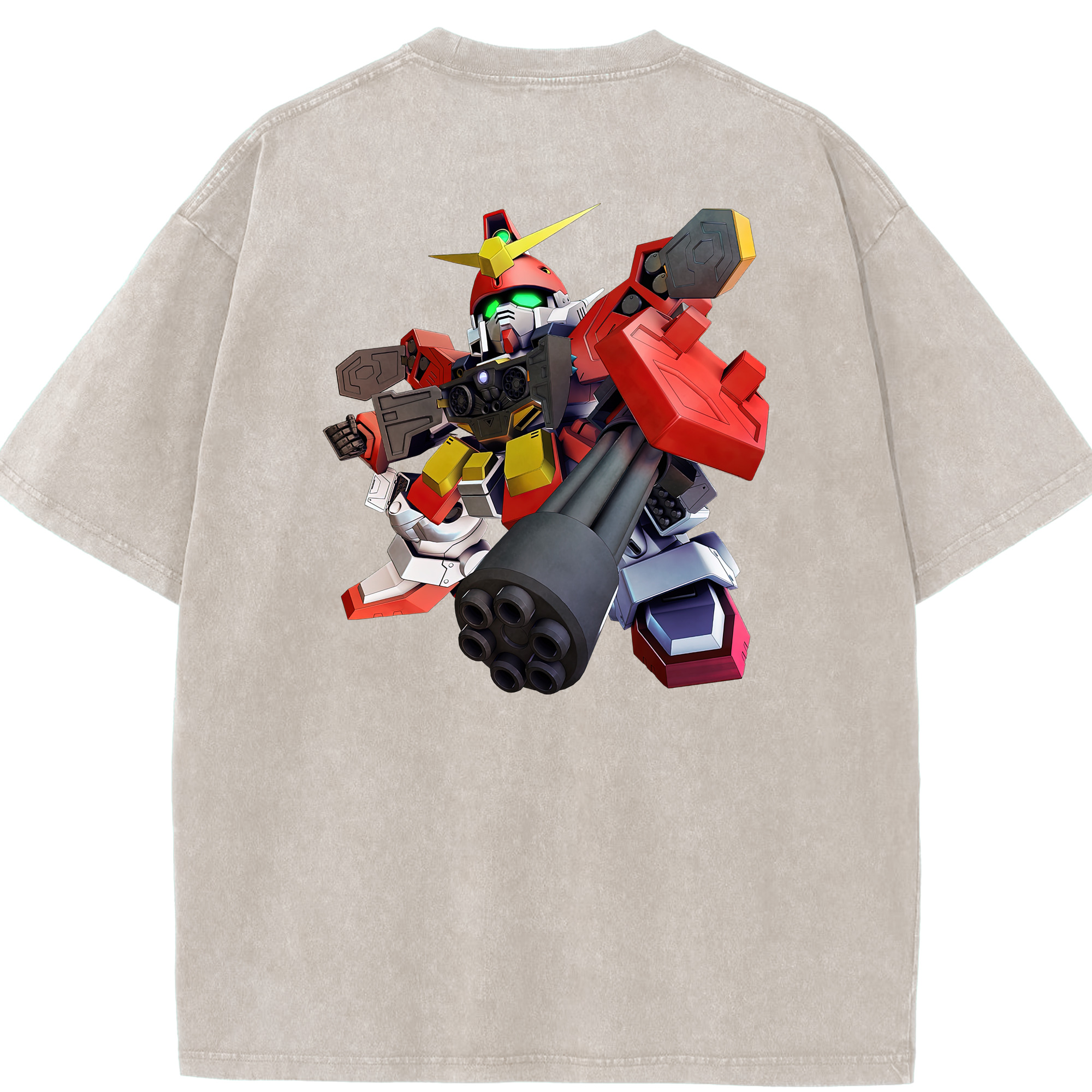 （画像用） 機動戦士ガンダム Mobile Suit Gundam 綿100% ヴィンテージ風 半袖Tシャツ（背面プリント）