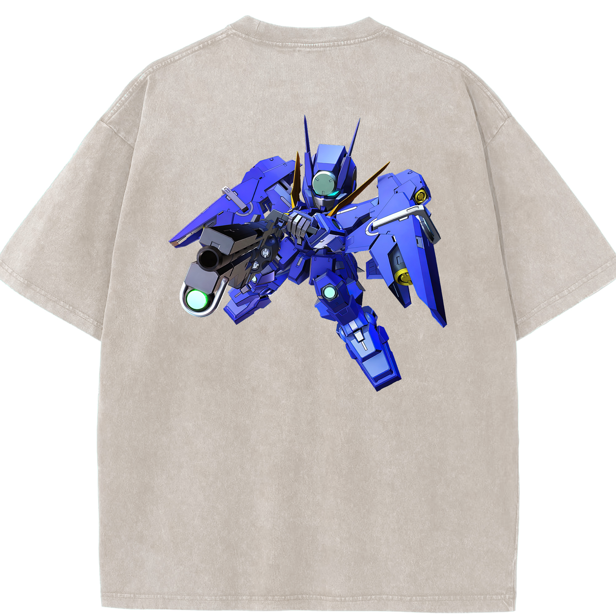 （画像用） 機動戦士ガンダム Mobile Suit Gundam 綿100% ヴィンテージ風 半袖Tシャツ（背面プリント）