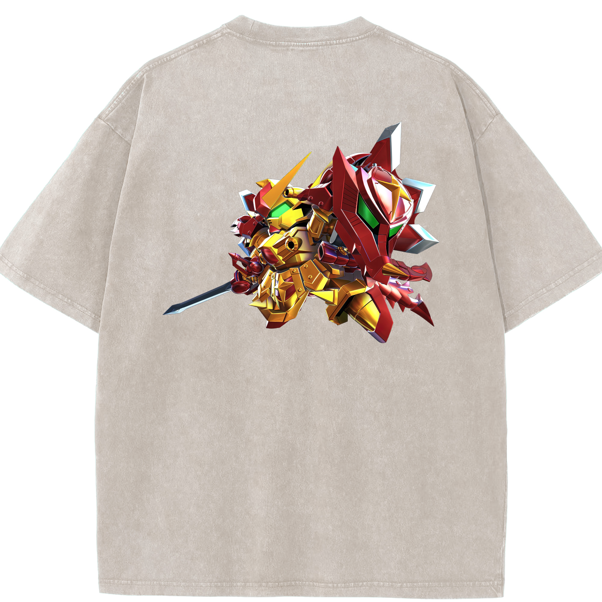 （画像用） 機動戦士ガンダム Mobile Suit Gundam 綿100% ヴィンテージ風 半袖Tシャツ（背面プリント）