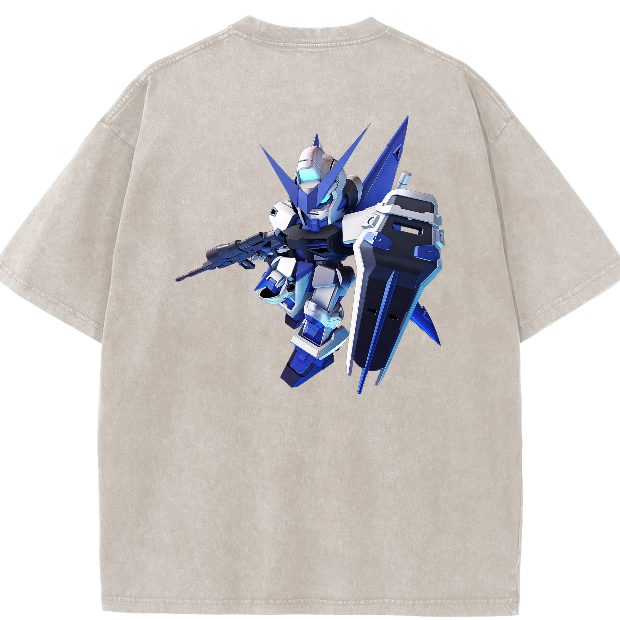 （画像用） 機動戦士ガンダム Mobile Suit Gundam 綿100% ヴィンテージ風 半袖Tシャツ（背面プリント）