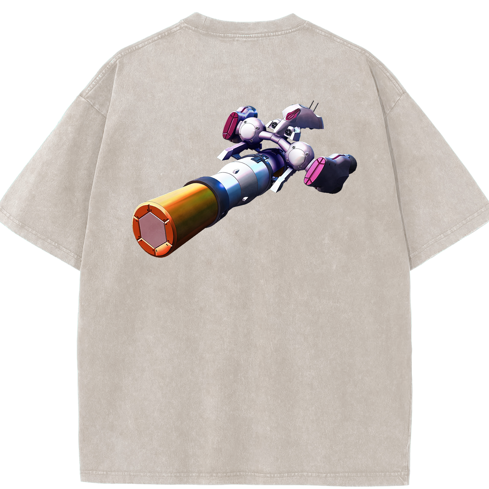 （画像用） 機動戦士ガンダム Mobile Suit Gundam 綿100% ヴィンテージ風 半袖Tシャツ（背面プリント）