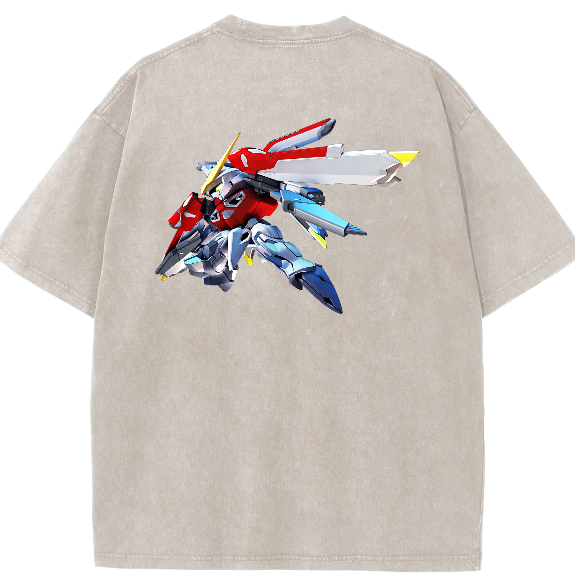 （画像用） 機動戦士ガンダム Mobile Suit Gundam 綿100% ヴィンテージ風 半袖Tシャツ（背面プリント）