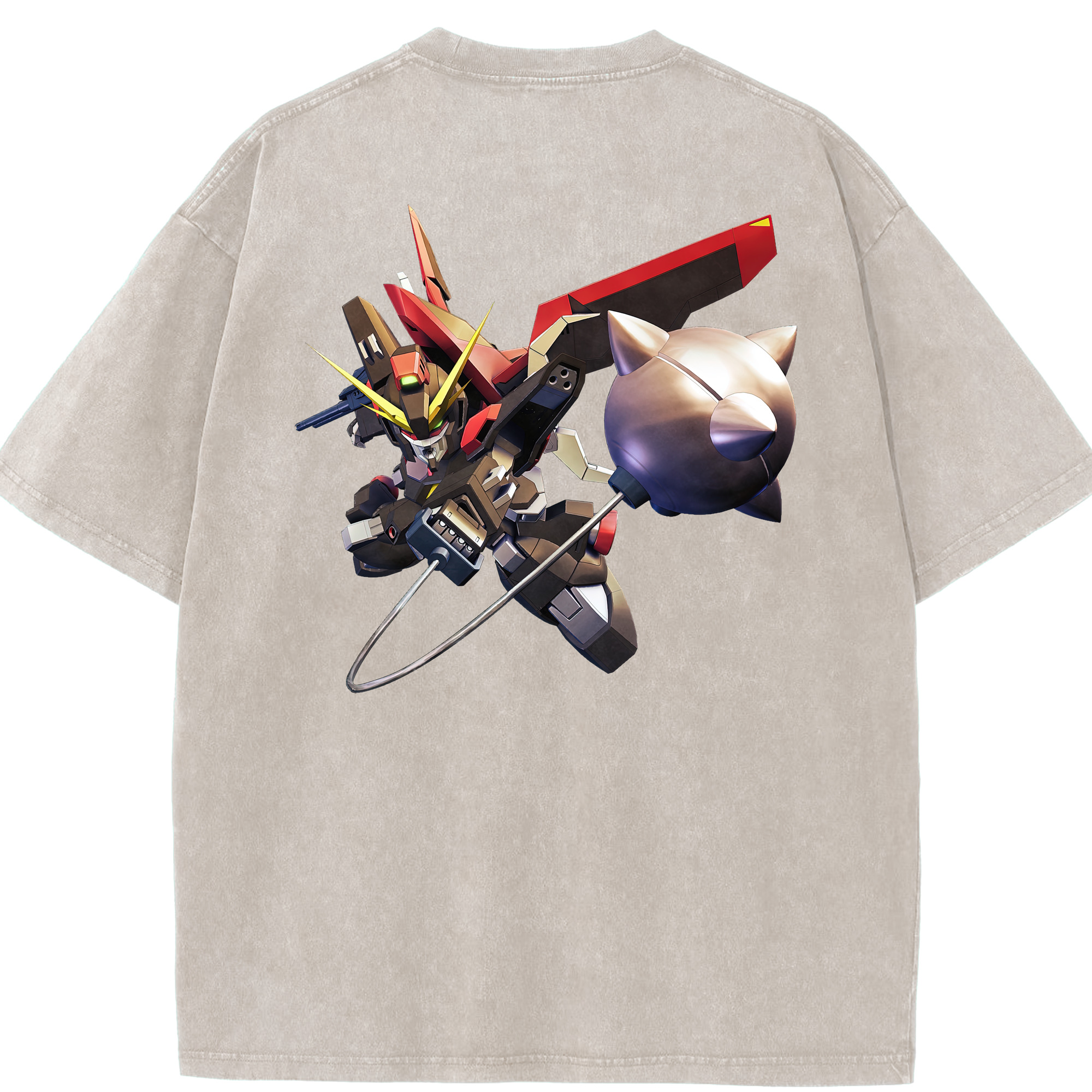 （画像用） 機動戦士ガンダム Mobile Suit Gundam 綿100% ヴィンテージ風 半袖Tシャツ（背面プリント）