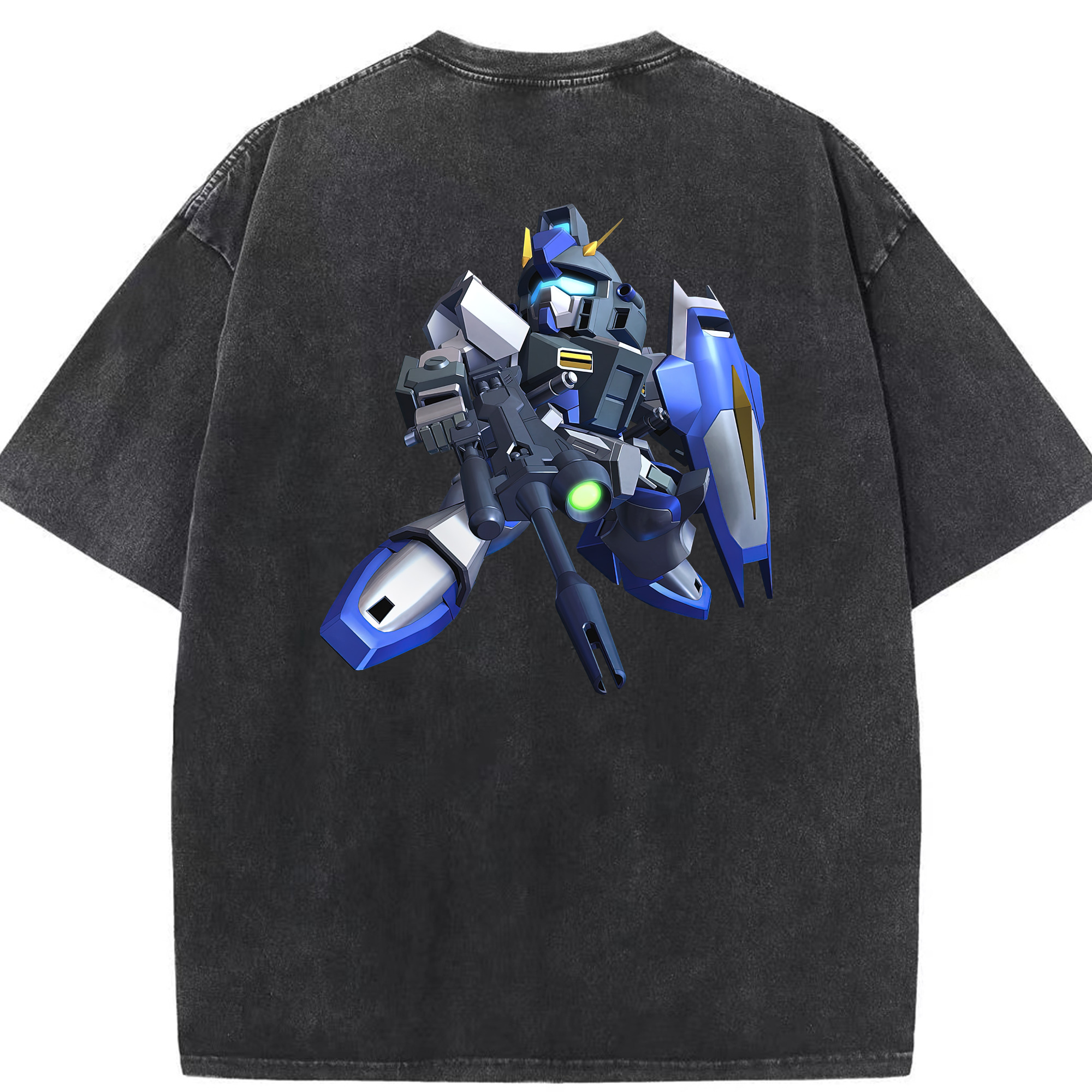 （画像用） 機動戦士ガンダム Mobile Suit Gundam 綿100% ヴィンテージ風 半袖Tシャツ（背面プリント）