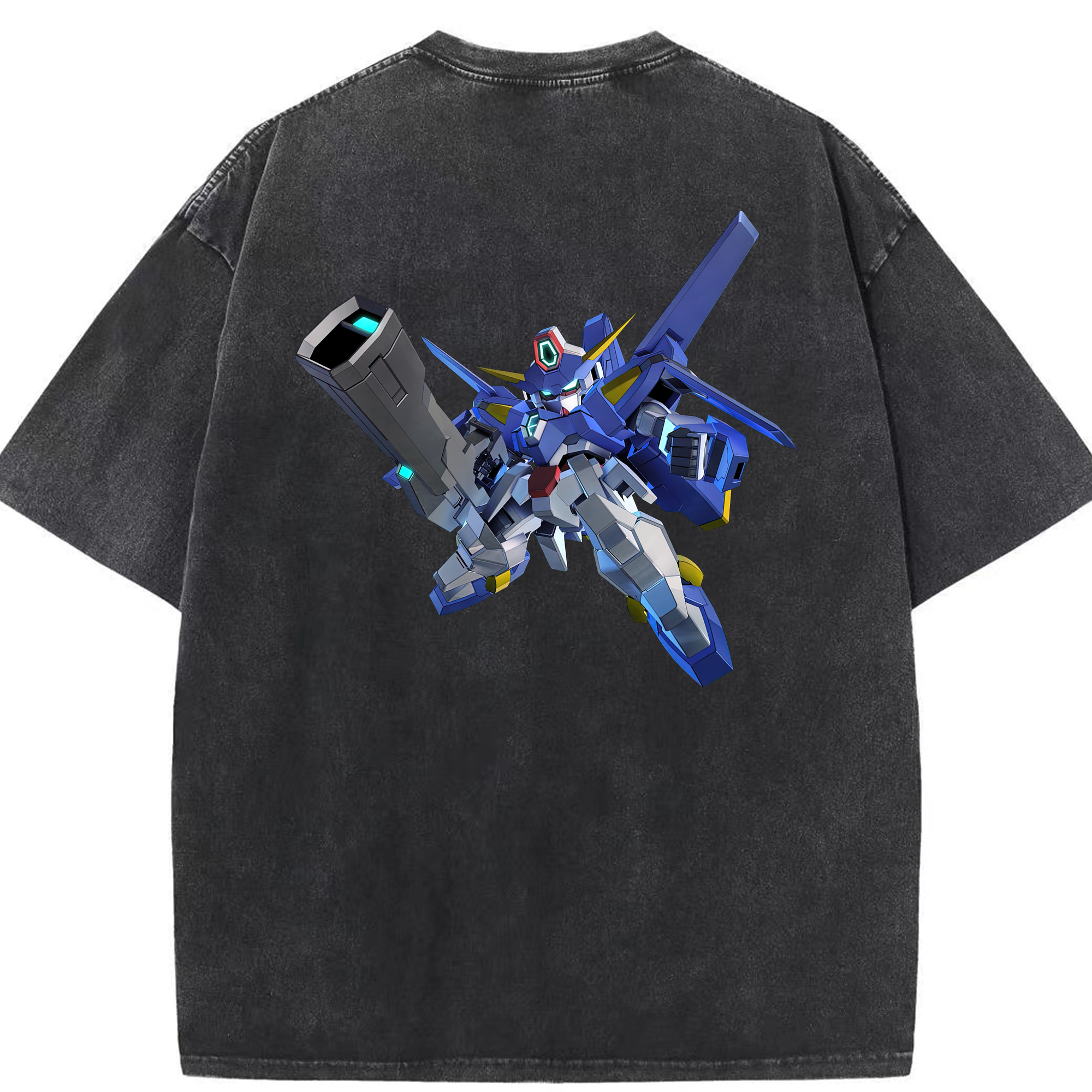 （画像用） 機動戦士ガンダム Mobile Suit Gundam 綿100% ヴィンテージ風 半袖Tシャツ（背面プリント）