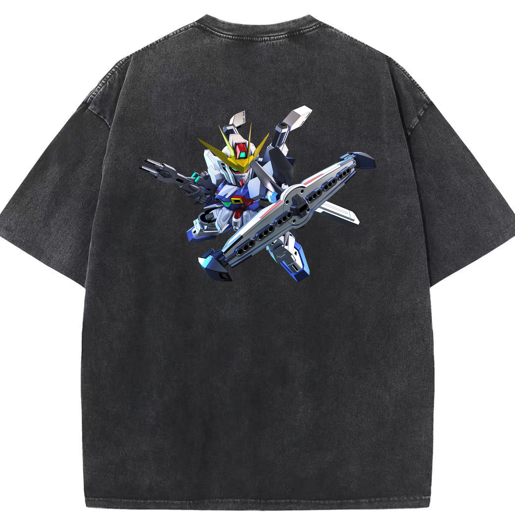 （画像用） 機動戦士ガンダム Mobile Suit Gundam 綿100% ヴィンテージ風 半袖Tシャツ（背面プリント）