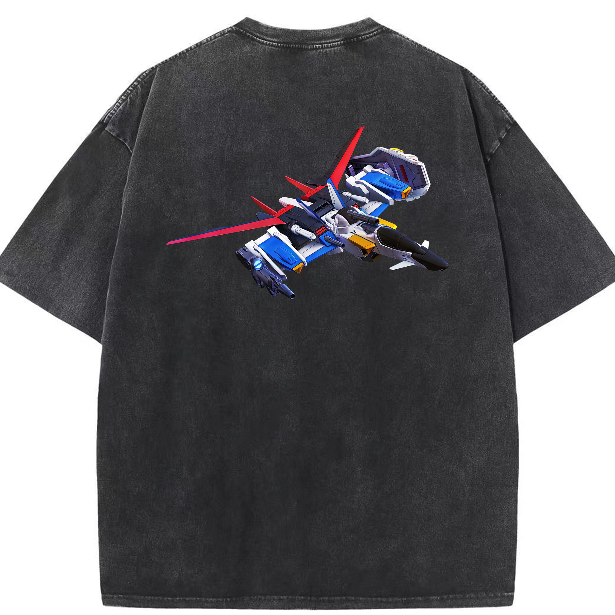 （画像用） 機動戦士ガンダム Mobile Suit Gundam 綿100% ヴィンテージ風 半袖Tシャツ（背面プリント）