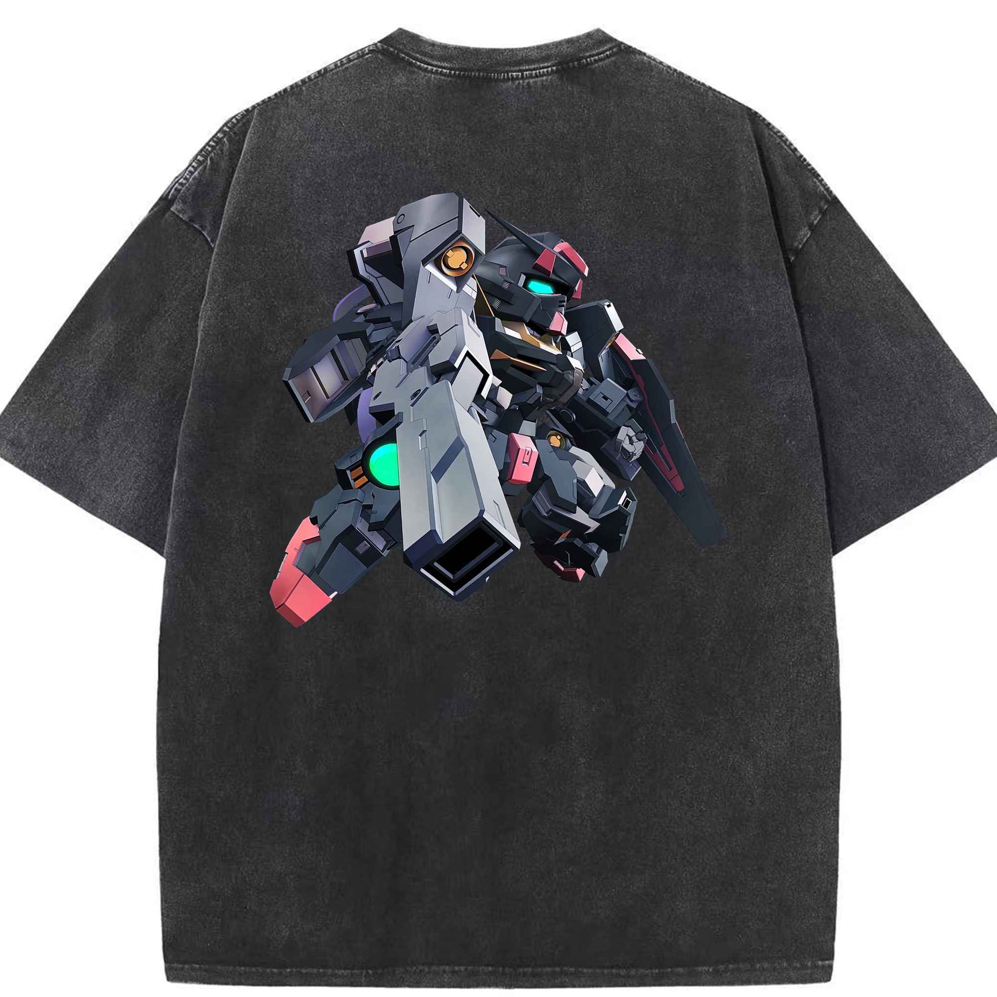 （画像用） 機動戦士ガンダム Mobile Suit Gundam 綿100% ヴィンテージ風 半袖Tシャツ（背面プリント）