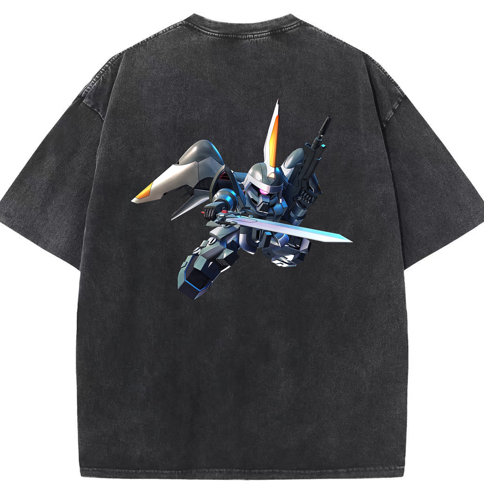 （画像用） 機動戦士ガンダム Mobile Suit Gundam 綿100% ヴィンテージ風 半袖Tシャツ（背面プリント）