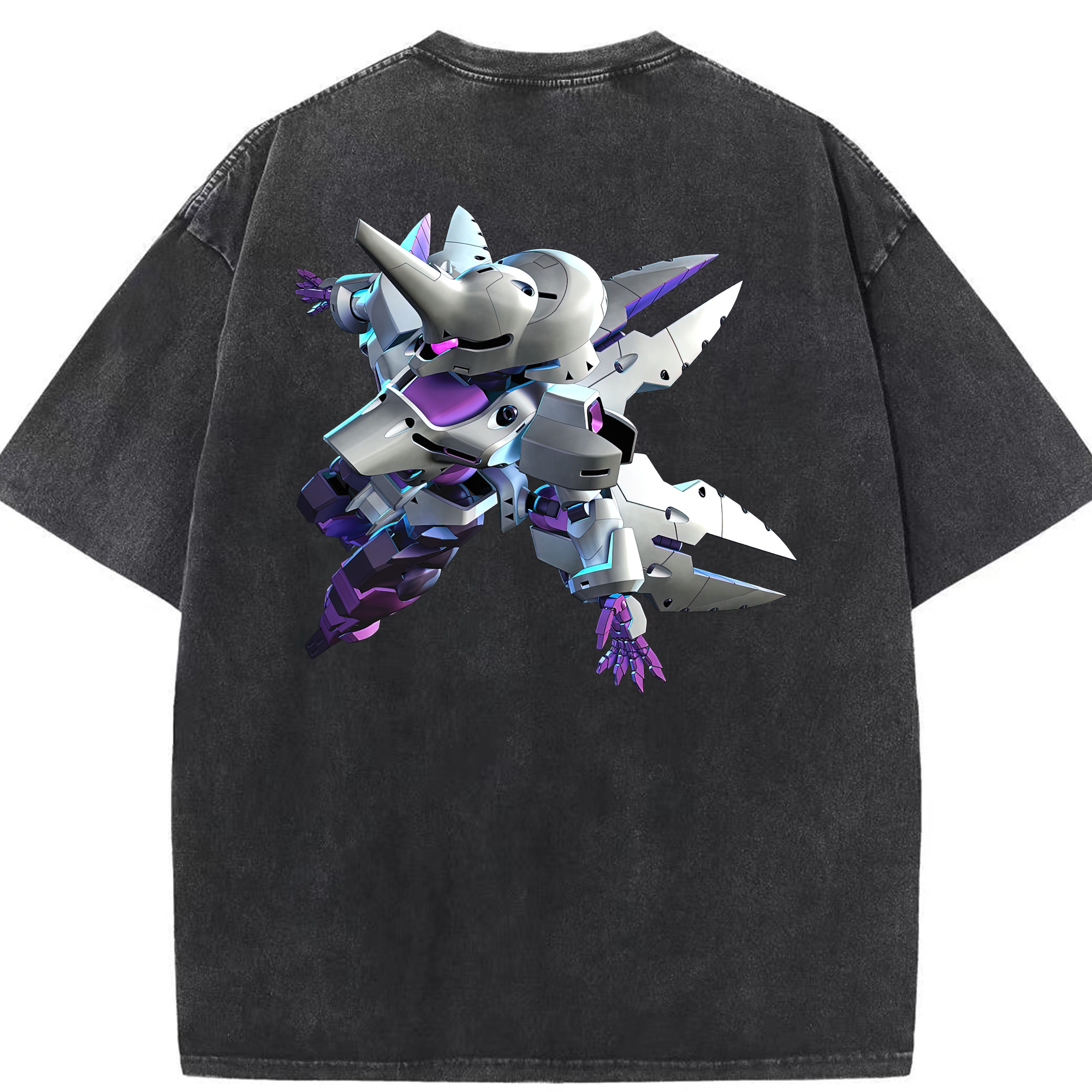 （画像用） 機動戦士ガンダム Mobile Suit Gundam 綿100% ヴィンテージ風 半袖Tシャツ（背面プリント）