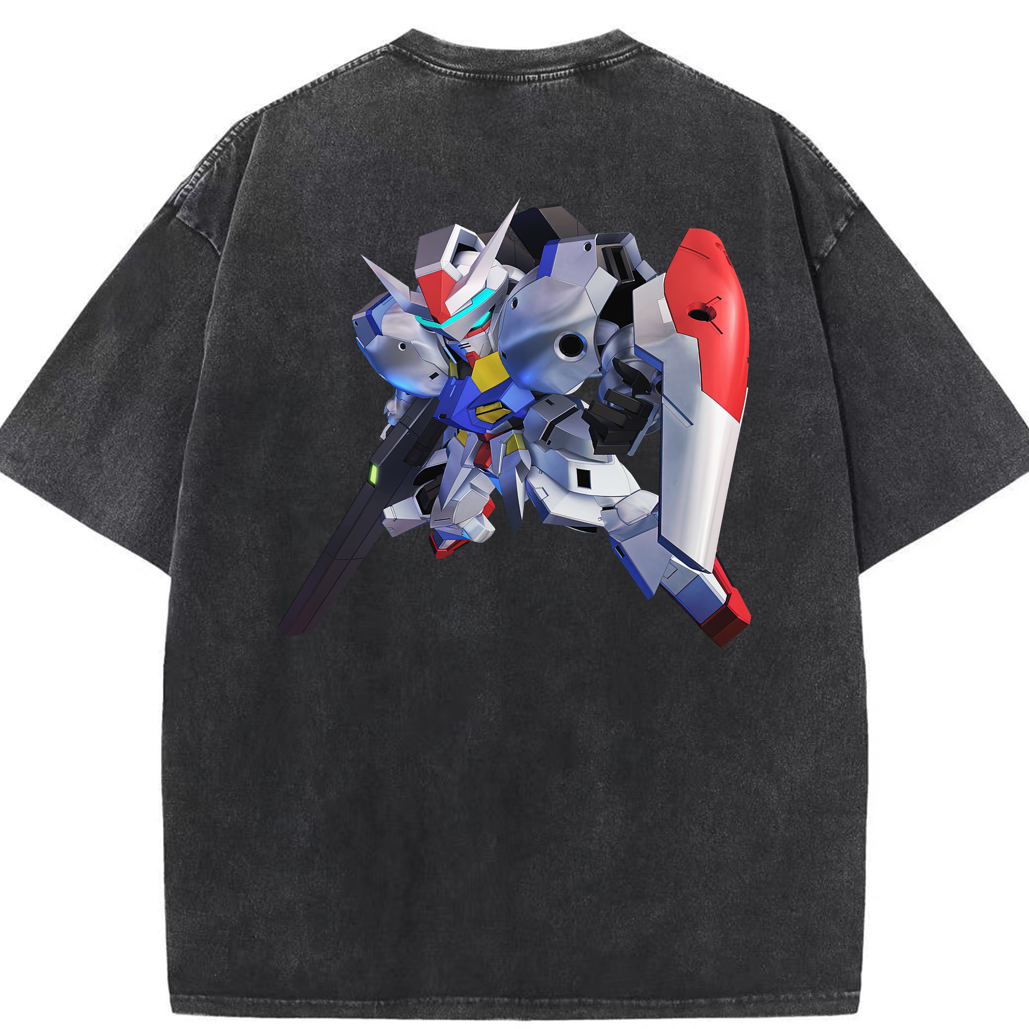 （画像用） 機動戦士ガンダム Mobile Suit Gundam 綿100% ヴィンテージ風 半袖Tシャツ（背面プリント）