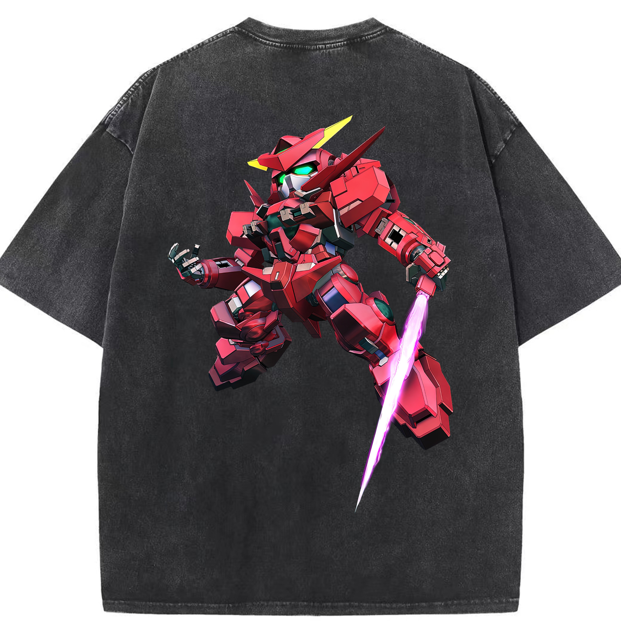 （画像用） 機動戦士ガンダム Mobile Suit Gundam 綿100% ヴィンテージ風 半袖Tシャツ（背面プリント）