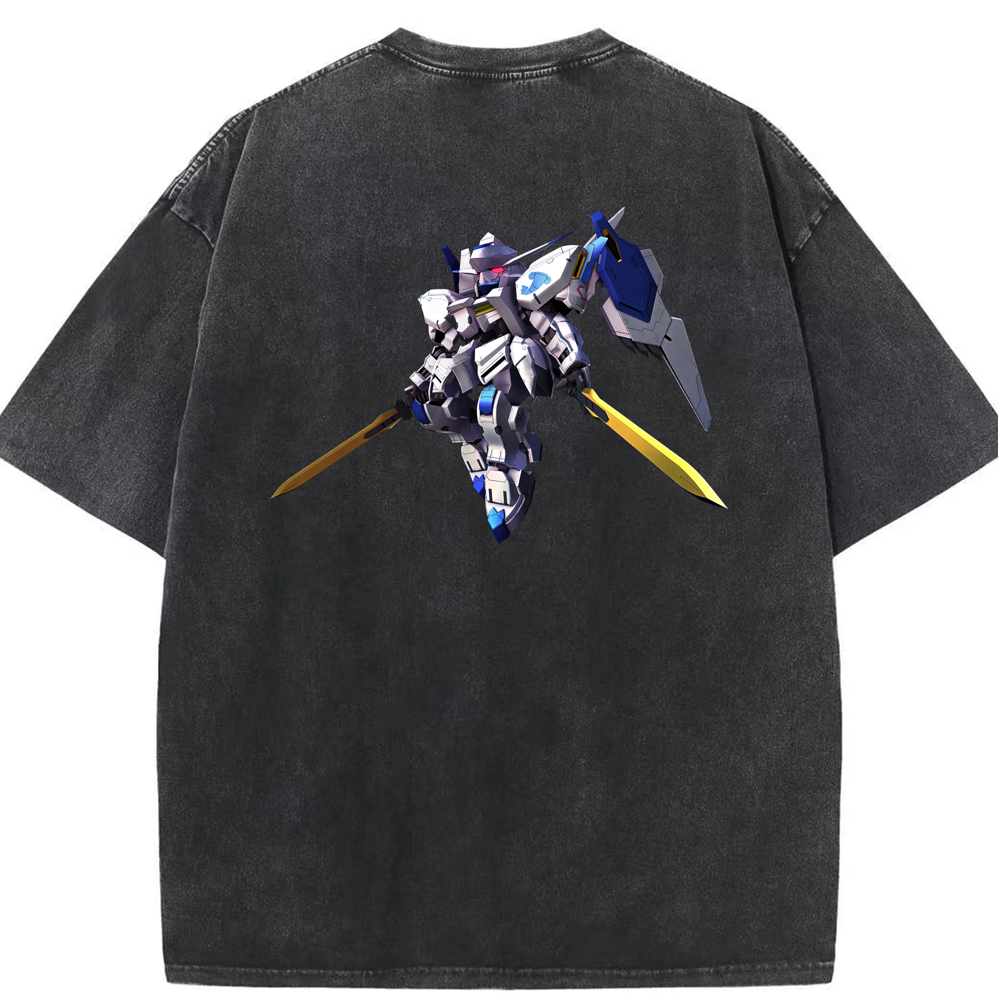 （画像用） 機動戦士ガンダム Mobile Suit Gundam 綿100% ヴィンテージ風 半袖Tシャツ（背面プリント）
