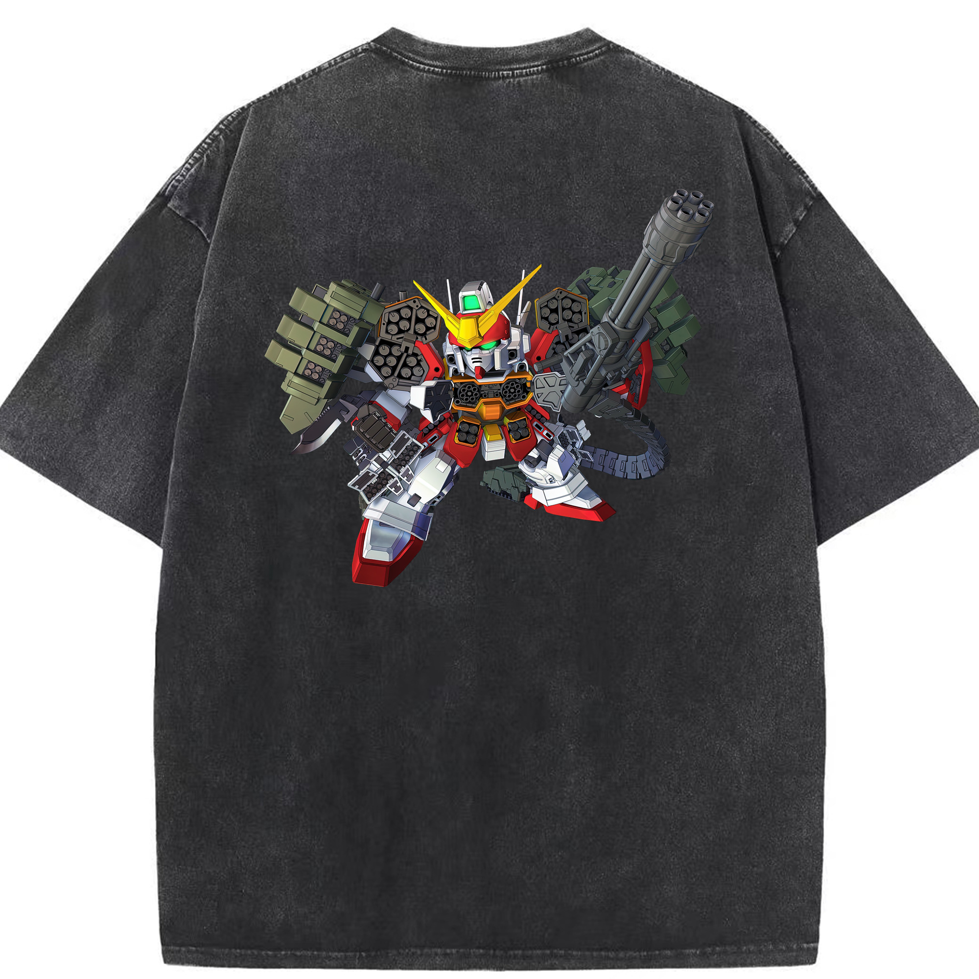（画像用） 機動戦士ガンダム Mobile Suit Gundam 綿100% ヴィンテージ風 半袖Tシャツ（背面プリント）