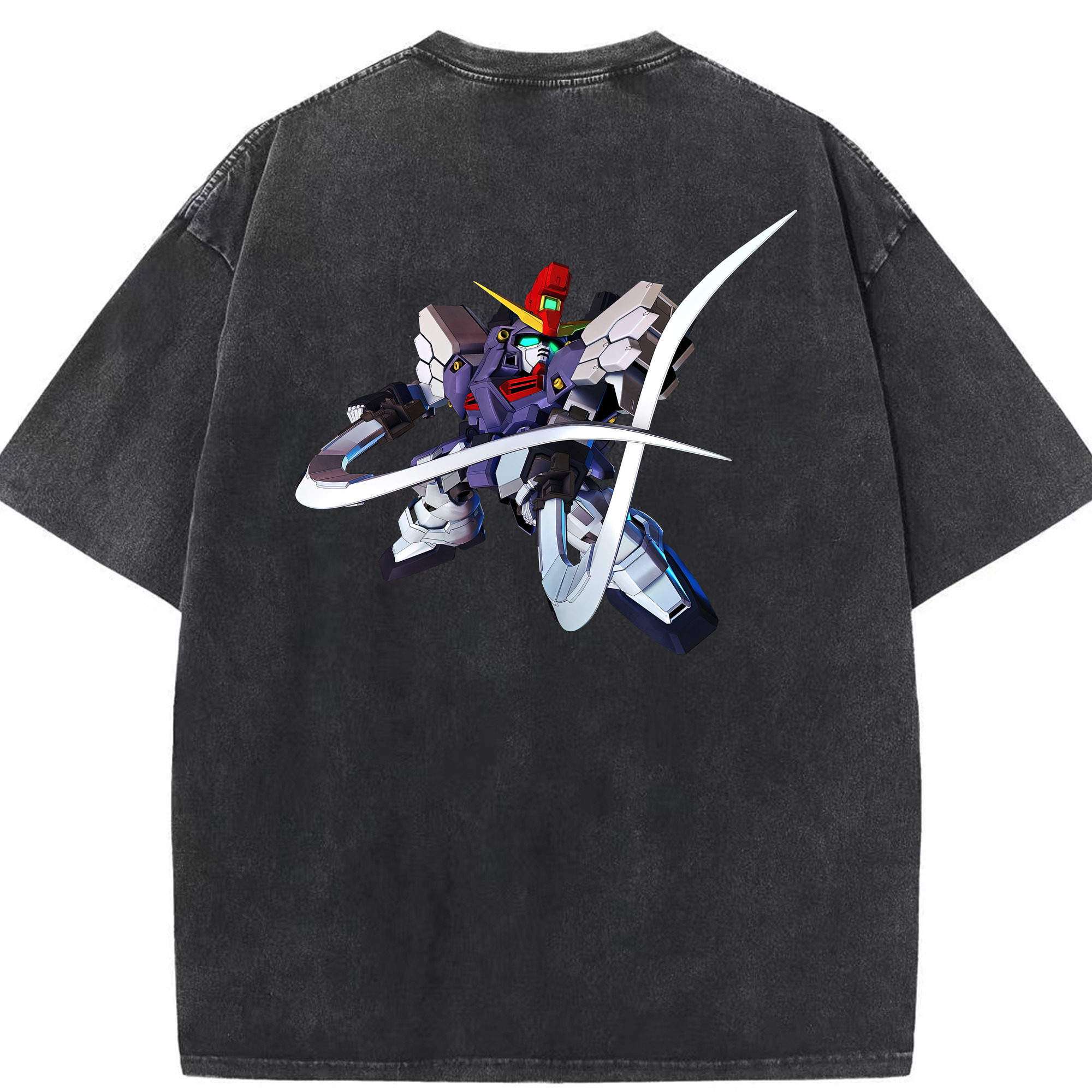 （画像用） 機動戦士ガンダム Mobile Suit Gundam 綿100% ヴィンテージ風 半袖Tシャツ（背面プリント）