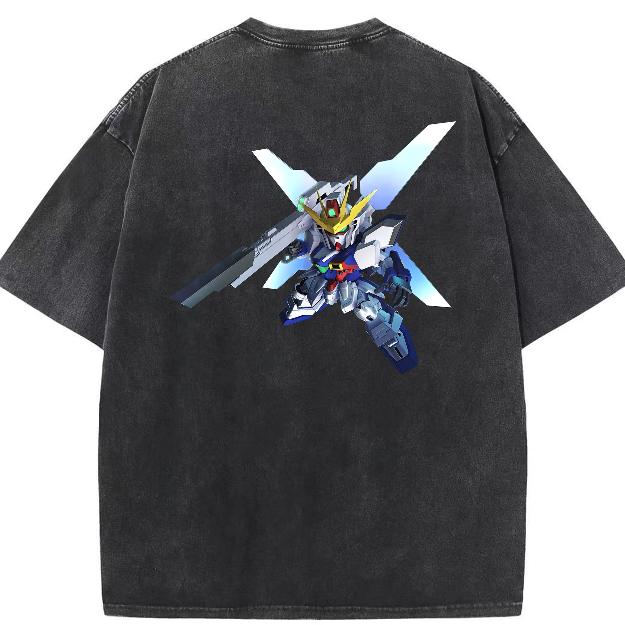 （画像用） 機動戦士ガンダム Mobile Suit Gundam 綿100% ヴィンテージ風 半袖Tシャツ（背面プリント）