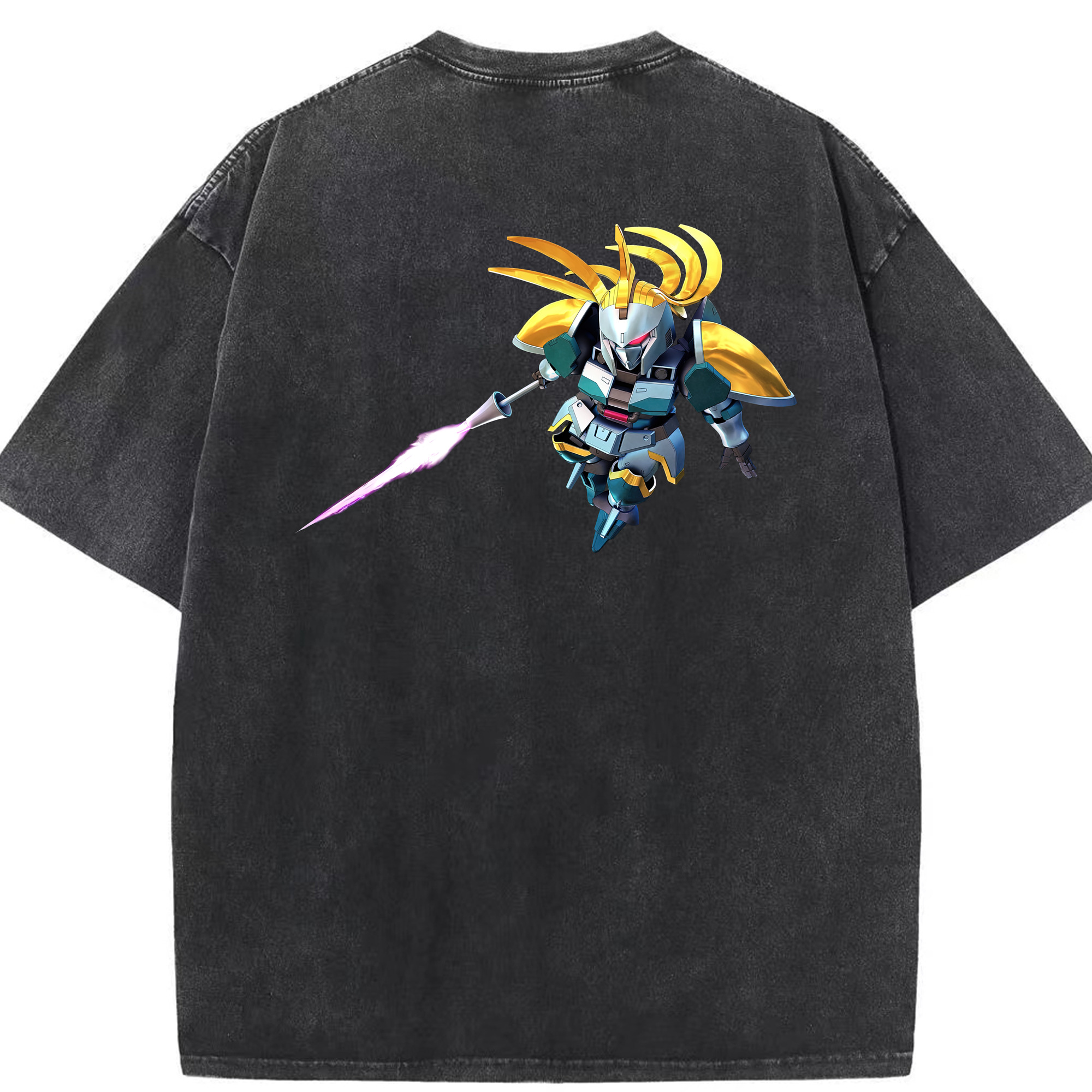 （画像用） 機動戦士ガンダム Mobile Suit Gundam 綿100% ヴィンテージ風 半袖Tシャツ（背面プリント）