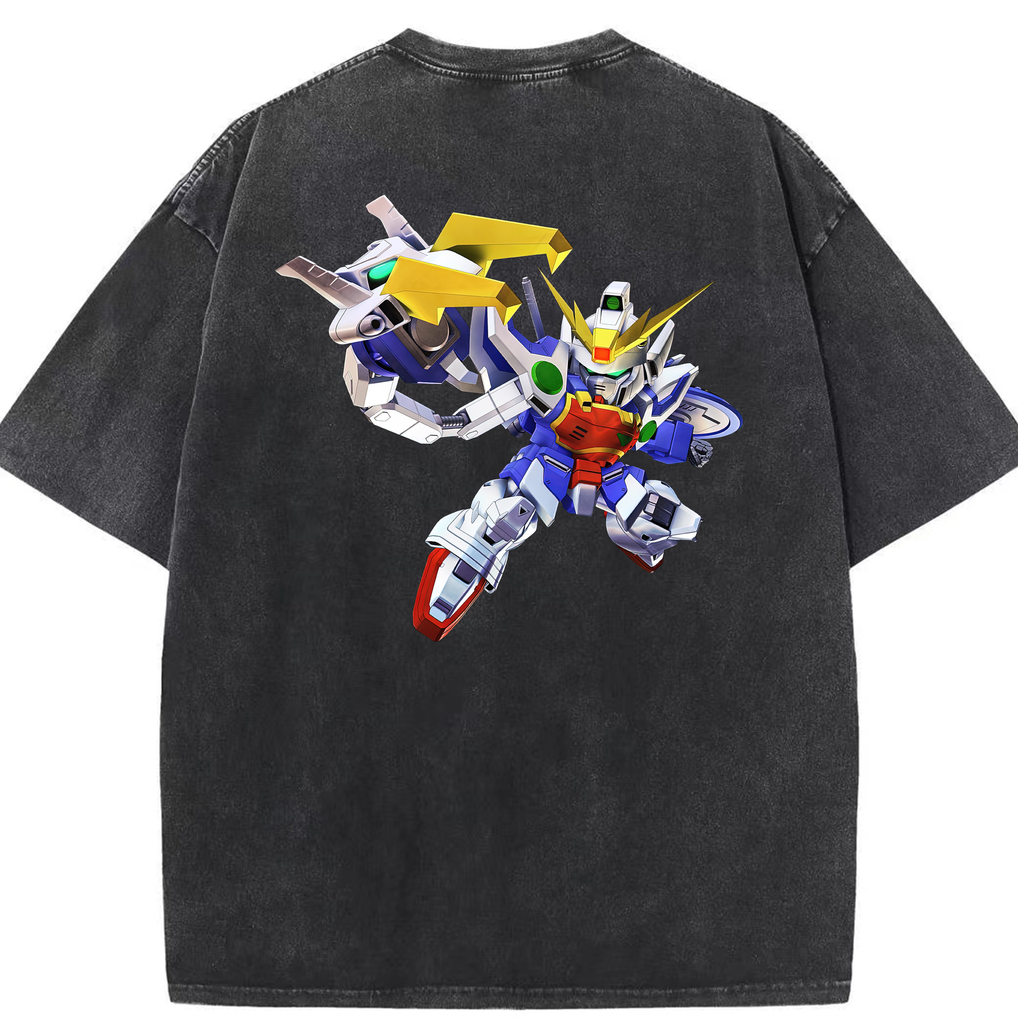 （画像用） 機動戦士ガンダム Mobile Suit Gundam 綿100% ヴィンテージ風 半袖Tシャツ（背面プリント）