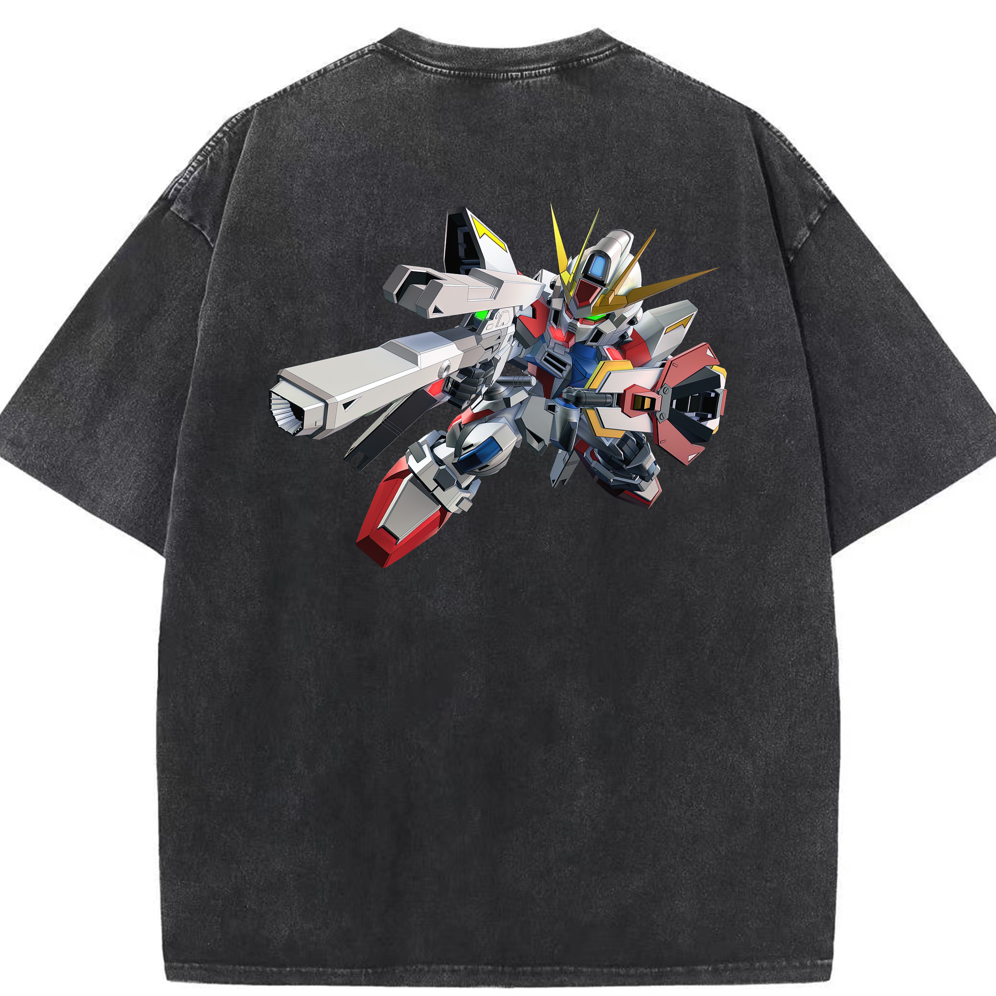 （画像用） 機動戦士ガンダム Mobile Suit Gundam 綿100% ヴィンテージ風 半袖Tシャツ（背面プリント）