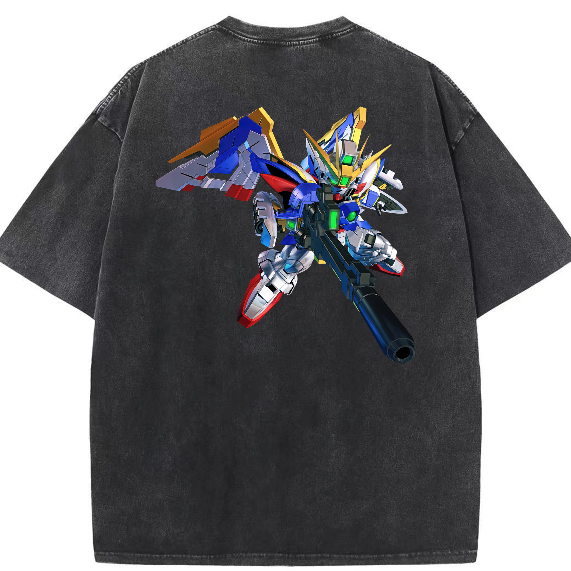 （画像用） 機動戦士ガンダム Mobile Suit Gundam 綿100% ヴィンテージ風 半袖Tシャツ（背面プリント）