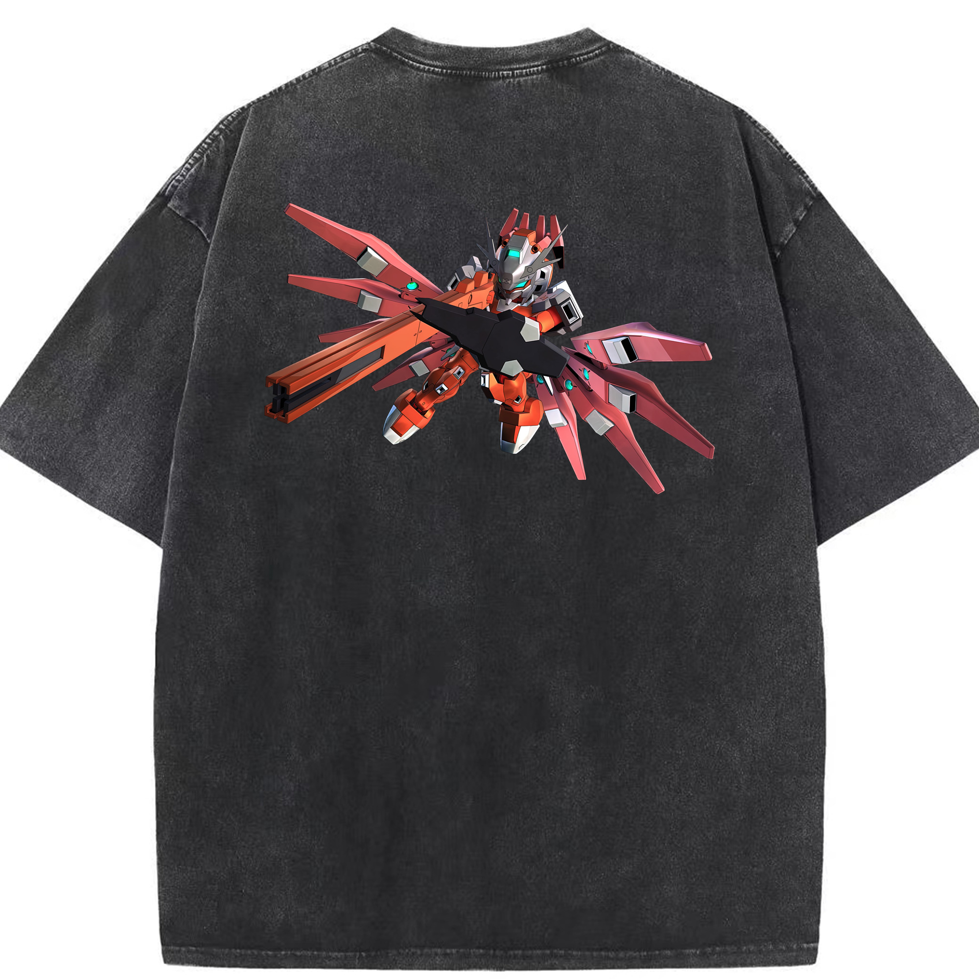 （画像用） 機動戦士ガンダム Mobile Suit Gundam 綿100% ヴィンテージ風 半袖Tシャツ（背面プリント）