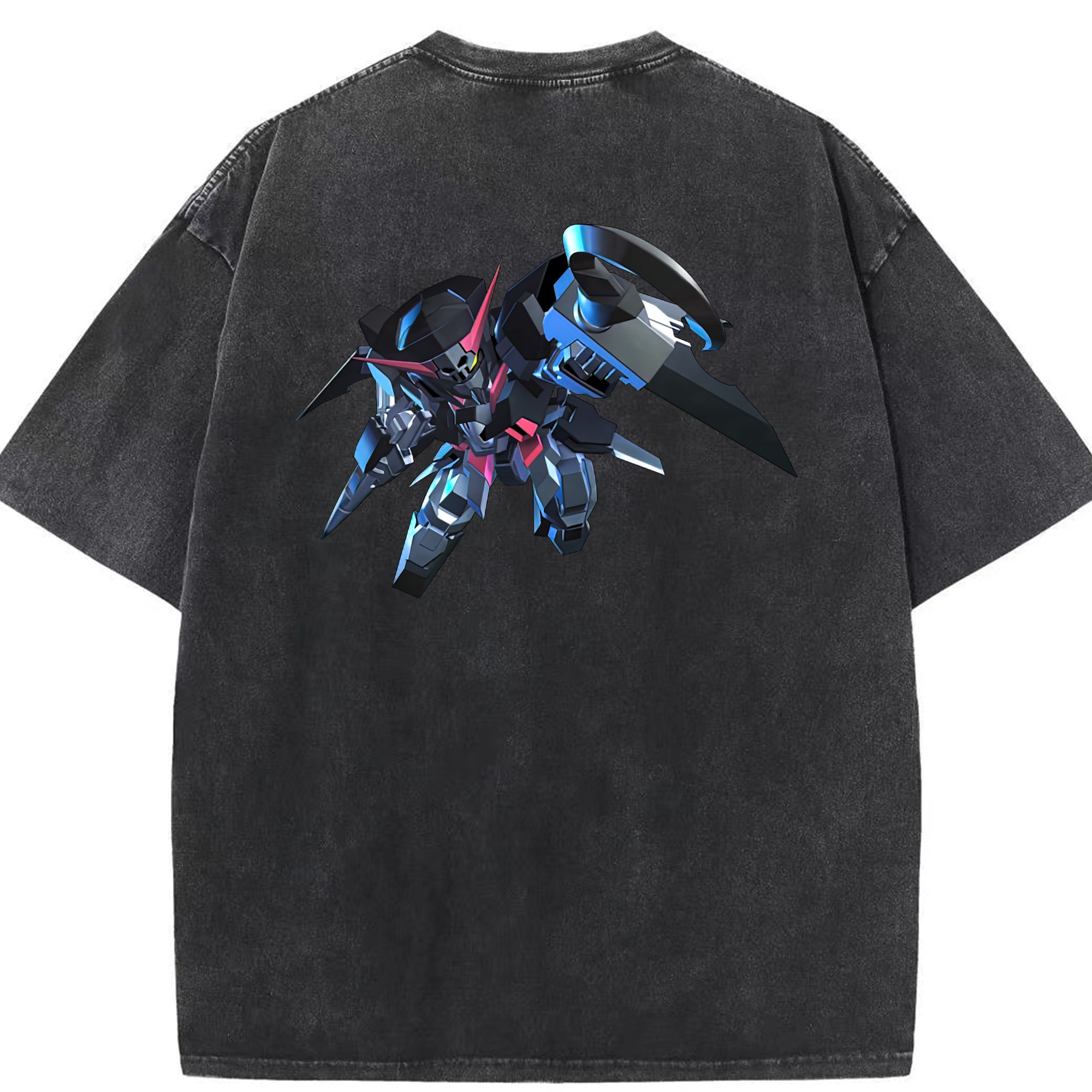 （画像用） 機動戦士ガンダム Mobile Suit Gundam 綿100% ヴィンテージ風 半袖Tシャツ（背面プリント）