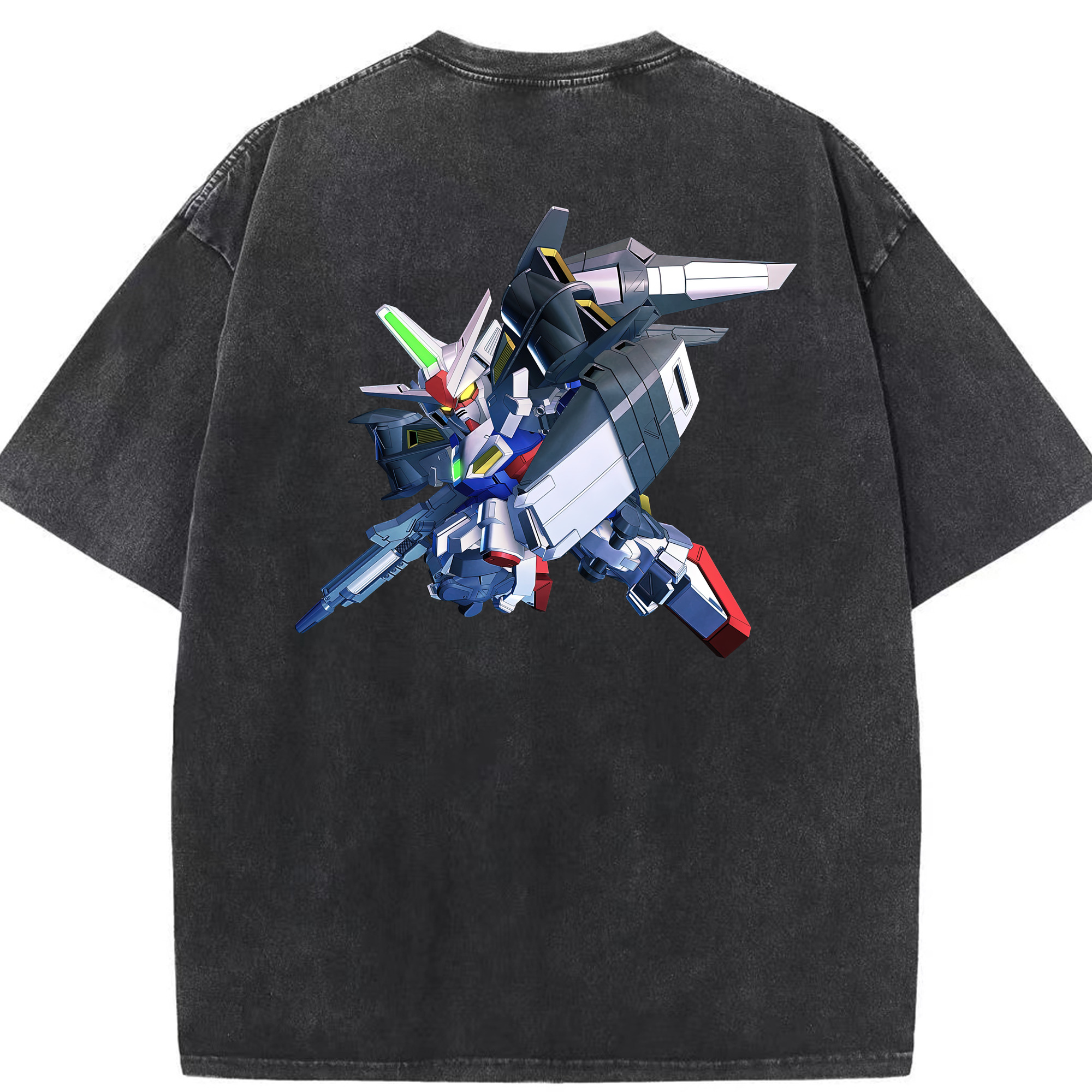 （画像用） 機動戦士ガンダム Mobile Suit Gundam 綿100% ヴィンテージ風 半袖Tシャツ（背面プリント）